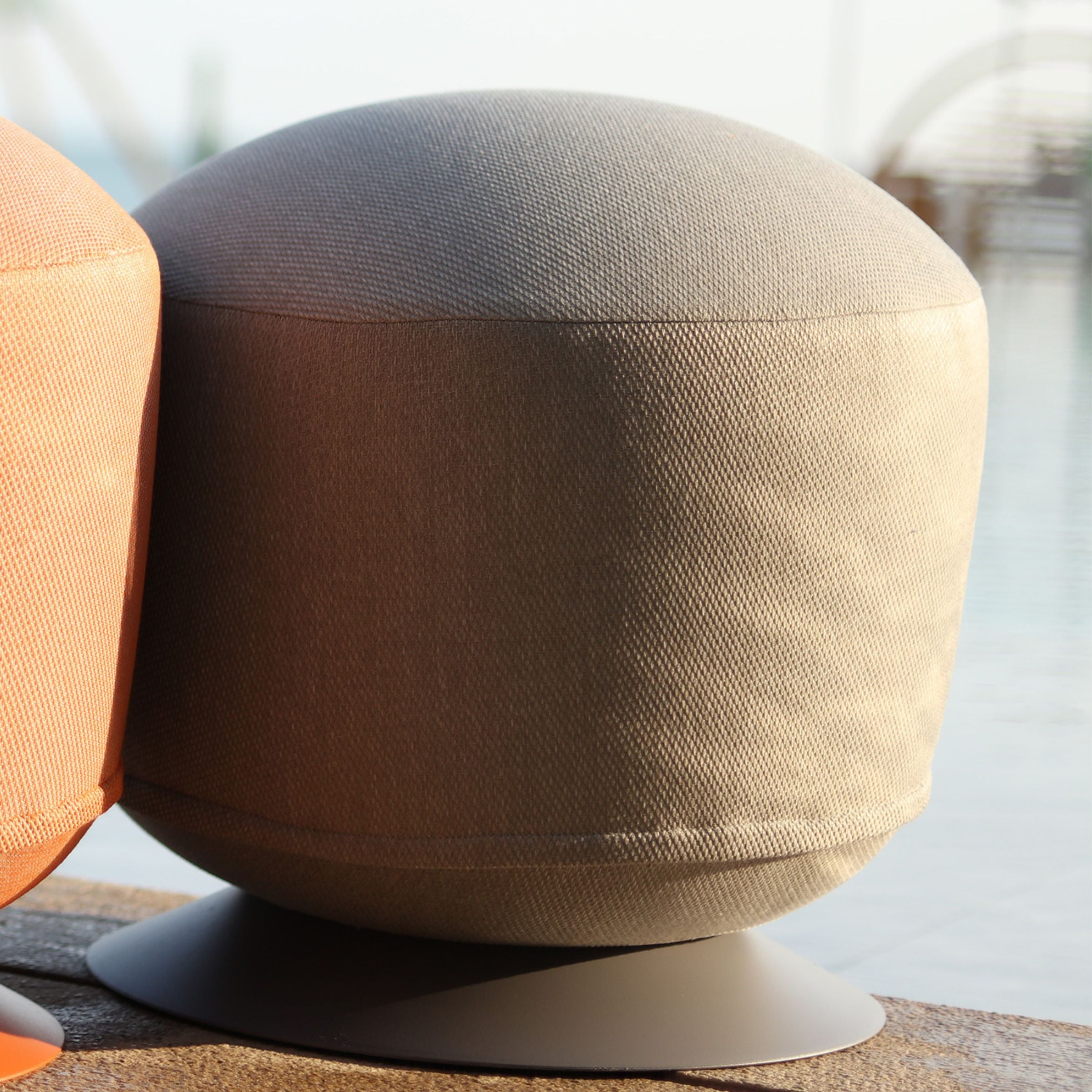 UFO Outdoor Small Stool Sand Matte Pouf Matt-UFO-Pouf -  Outdoor Chairs | UFO كرسي صغير للأماكن الخارجية رملي غير لامع - ebarza Furniture UAE | Shop Modern Furniture in Abu Dhabi & Dubai - مفروشات ايبازرا في الامارات | تسوق اثاث عصري وديكورات مميزة في دبي وابوظبي