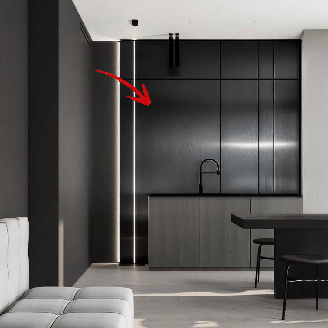 122*320cm WPC DECORATION WALL PANEL BB STITCHING COLOUR : 1914 Metal -  Wall Panels - ebarza Furniture UAE | Shop Modern Furniture in Abu Dhabi & Dubai - مفروشات ايبازرا في الامارات | تسوق اثاث عصري وديكورات مميزة في دبي وابوظبي