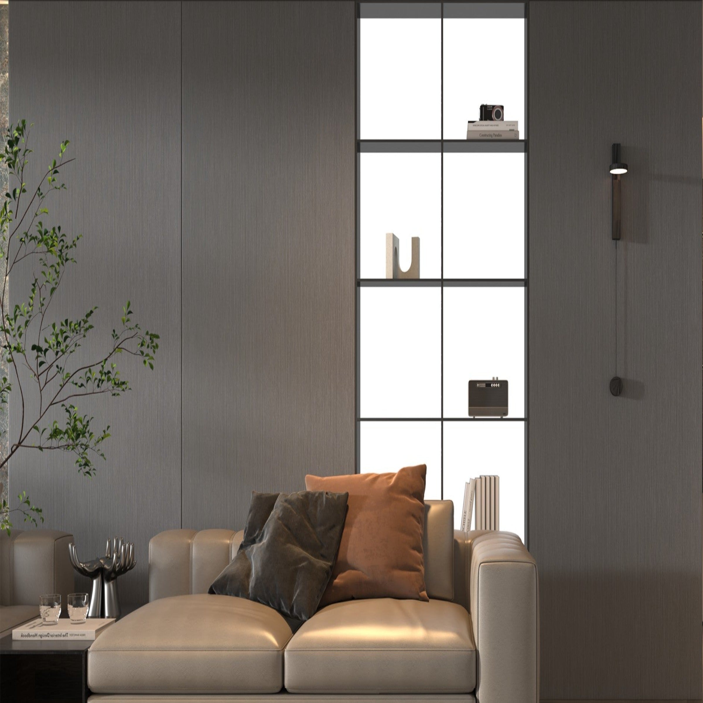 Synchronized MDF Panel (122x280x1.8cm, E2, 700kg/m3, Protective Film) WQ9F2142 -  Wall Panels - ebarza Furniture UAE | Shop Modern Furniture in Abu Dhabi & Dubai - مفروشات ايبازرا في الامارات | تسوق اثاث عصري وديكورات مميزة في دبي وابوظبي