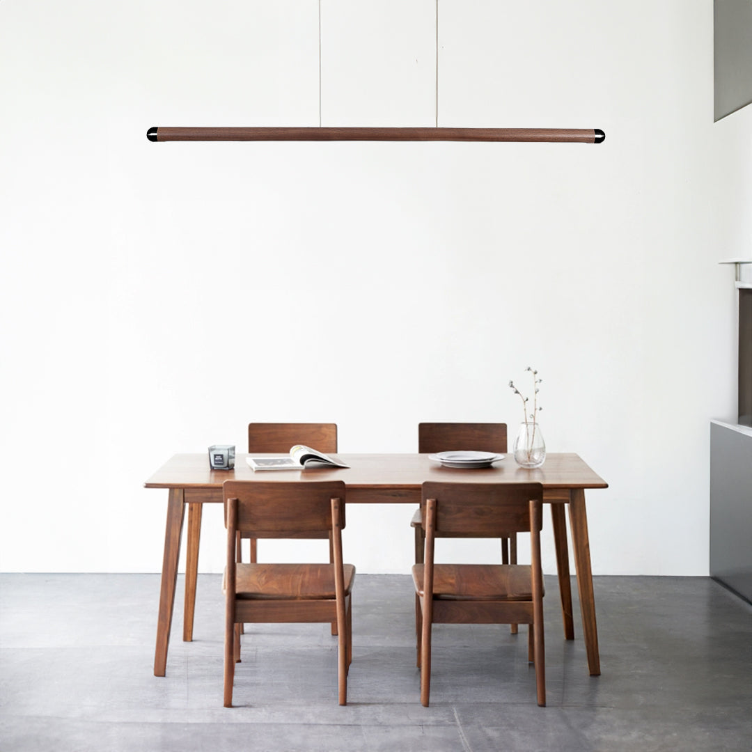 Woodland Charm LED Linear Light Pendant Lamp - Walnut MYCP-XTB-Walnut-2400 -  Pendant Lamps - ebarza Furniture UAE | Shop Modern Furniture in Abu Dhabi & Dubai - مفروشات ايبازرا في الامارات | تسوق اثاث عصري وديكورات مميزة في دبي وابوظبي