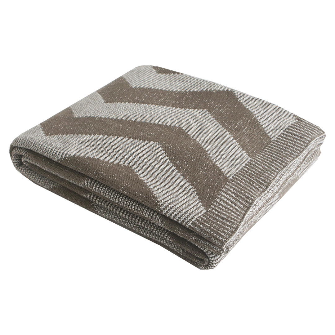 130*240 SKJJ Faun Knitted Jacquard Blanket ETB024 -  Blankets - ebarza Furniture UAE | Shop Modern Furniture in Abu Dhabi & Dubai - مفروشات ايبازرا في الامارات | تسوق اثاث عصري وديكورات مميزة في دبي وابوظبي