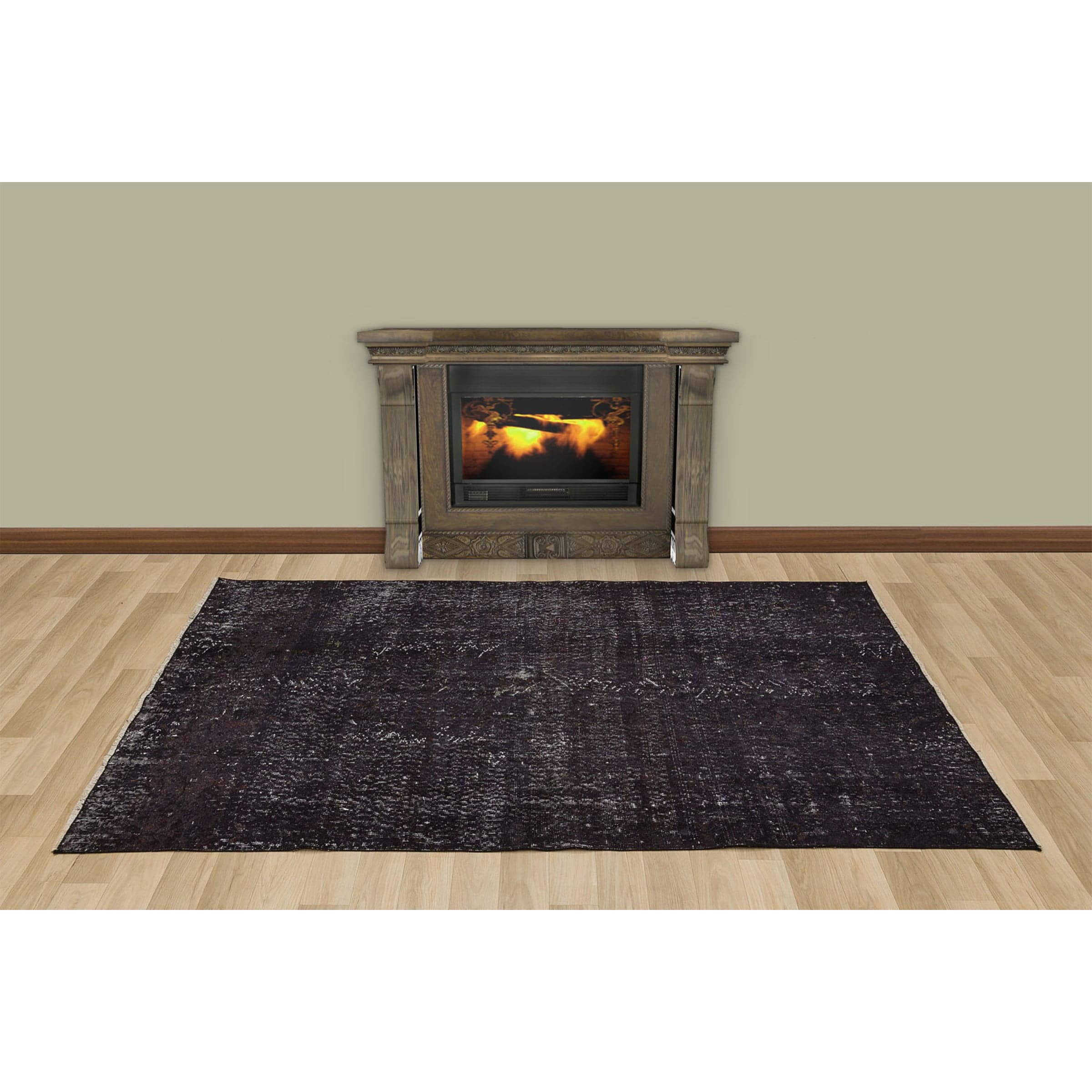 136 X 213 Anatolian Hand  Knotted Carpet Vintage Style 7494 -  Rugs - ebarza Furniture UAE | Shop Modern Furniture in Abu Dhabi & Dubai - مفروشات ايبازرا في الامارات | تسوق اثاث عصري وديكورات مميزة في دبي وابوظبي