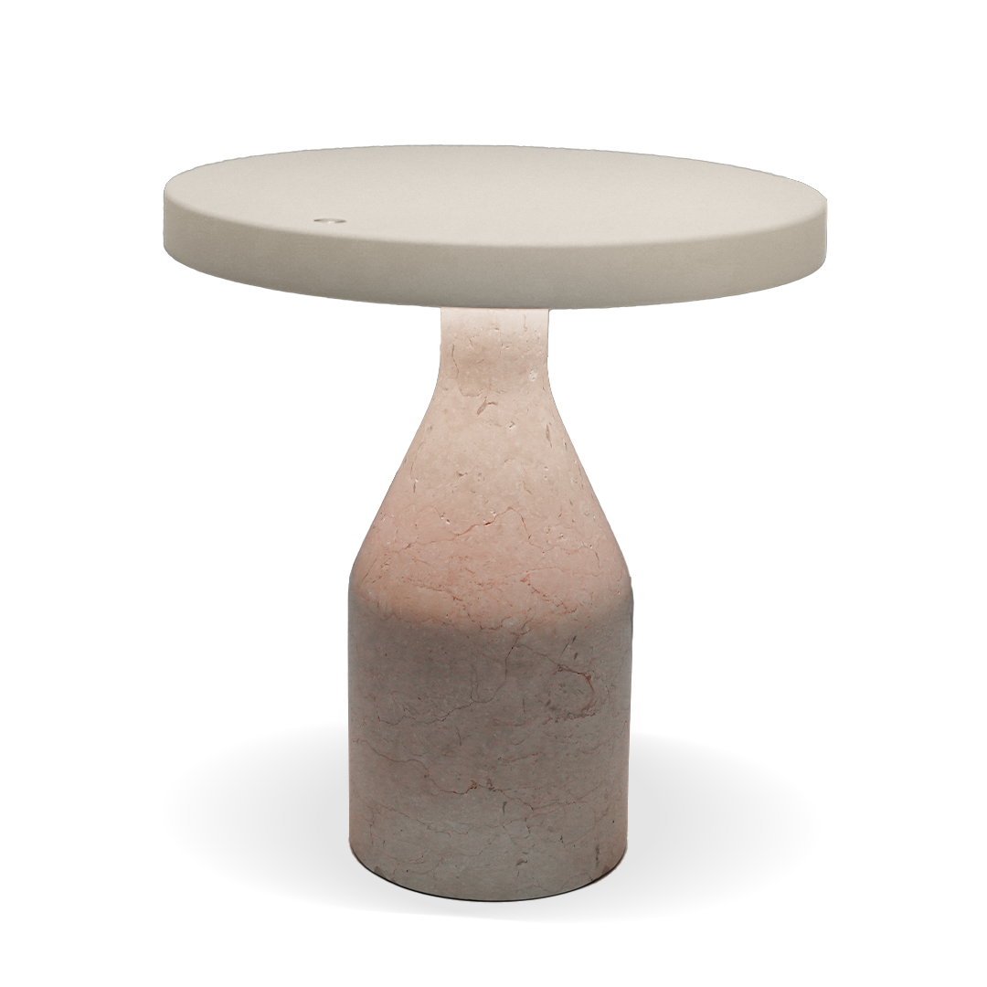 Flat Shape Real Marble Table Lamp - Khaki/Beige OY-2410005HT(KB) -  Desk\table Lamps - ebarza Furniture UAE | Shop Modern Furniture in Abu Dhabi & Dubai - مفروشات ايبازرا في الامارات | تسوق اثاث عصري وديكورات مميزة في دبي وابوظبي