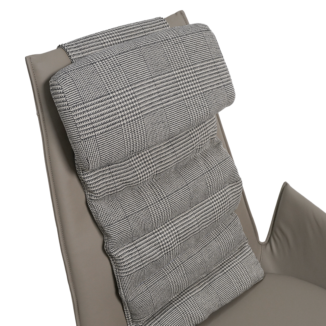 Severo Lounge Chair LC045-dark beige -  Lounge Chairs - ebarza Furniture UAE | Shop Modern Furniture in Abu Dhabi & Dubai - مفروشات ايبازرا في الامارات | تسوق اثاث عصري وديكورات مميزة في دبي وابوظبي