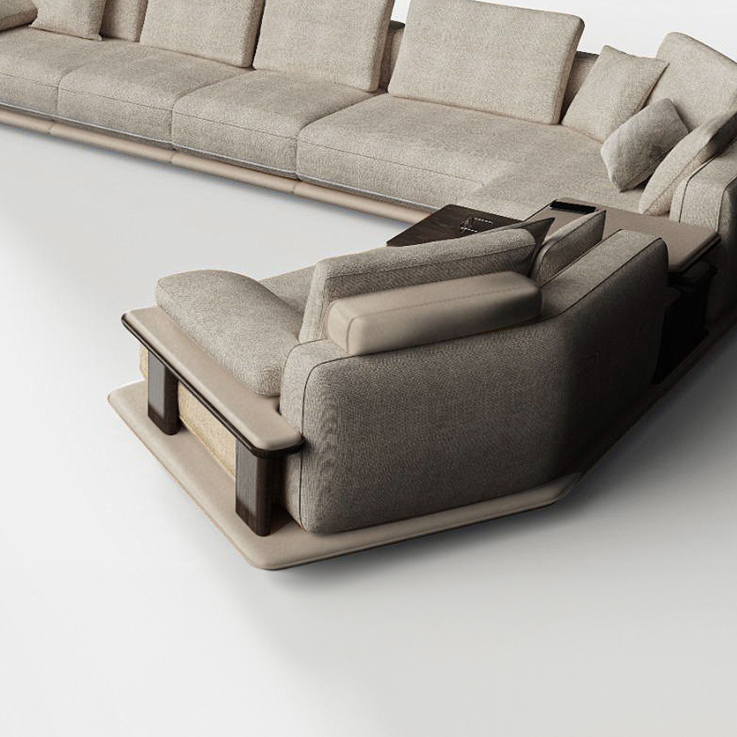 Odeon C Module With Right Arm 160cm for Odeon Sofa OD-C-M001 -  Sofas - ebarza Furniture UAE | Shop Modern Furniture in Abu Dhabi & Dubai - مفروشات ايبازرا في الامارات | تسوق اثاث عصري وديكورات مميزة في دبي وابوظبي