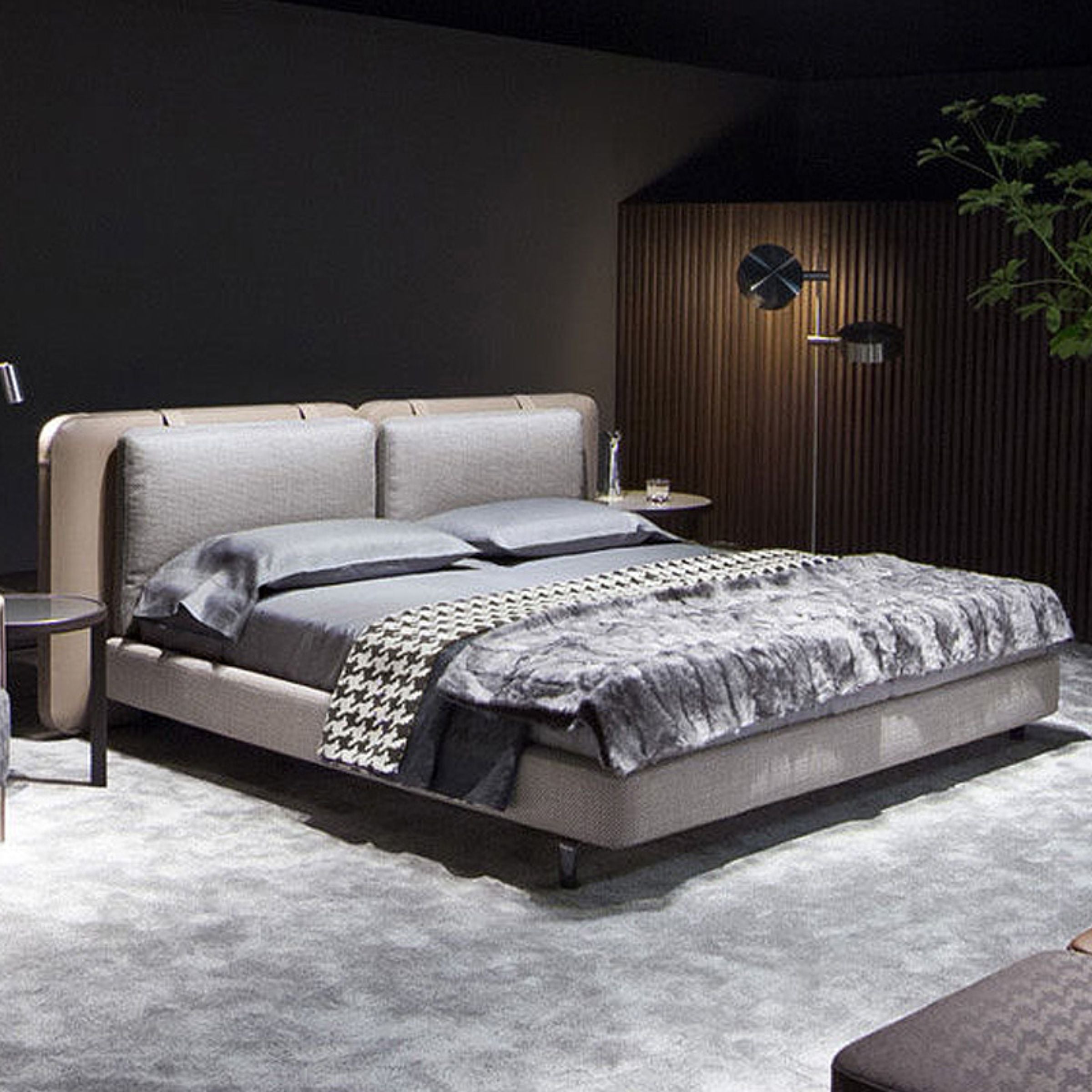 Palermo King Size Bed MLL-F01 -  Bedsteads - ebarza Furniture UAE | Shop Modern Furniture in Abu Dhabi & Dubai - مفروشات ايبازرا في الامارات | تسوق اثاث عصري وديكورات مميزة في دبي وابوظبي