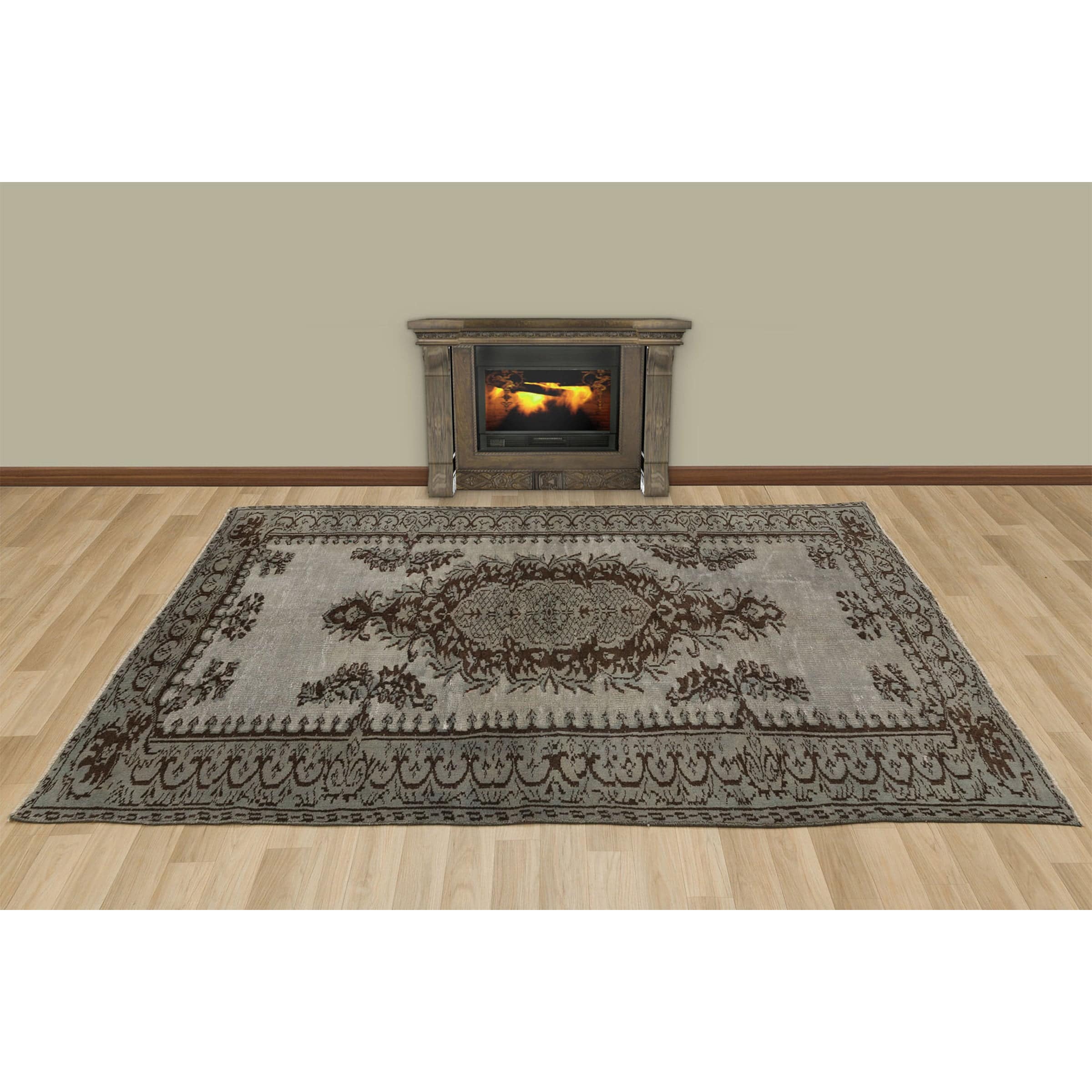 150 X 246 Anatolian Hand  Knotted Carpet Vintage Style 7319 -  Rugs - ebarza Furniture UAE | Shop Modern Furniture in Abu Dhabi & Dubai - مفروشات ايبازرا في الامارات | تسوق اثاث عصري وديكورات مميزة في دبي وابوظبي