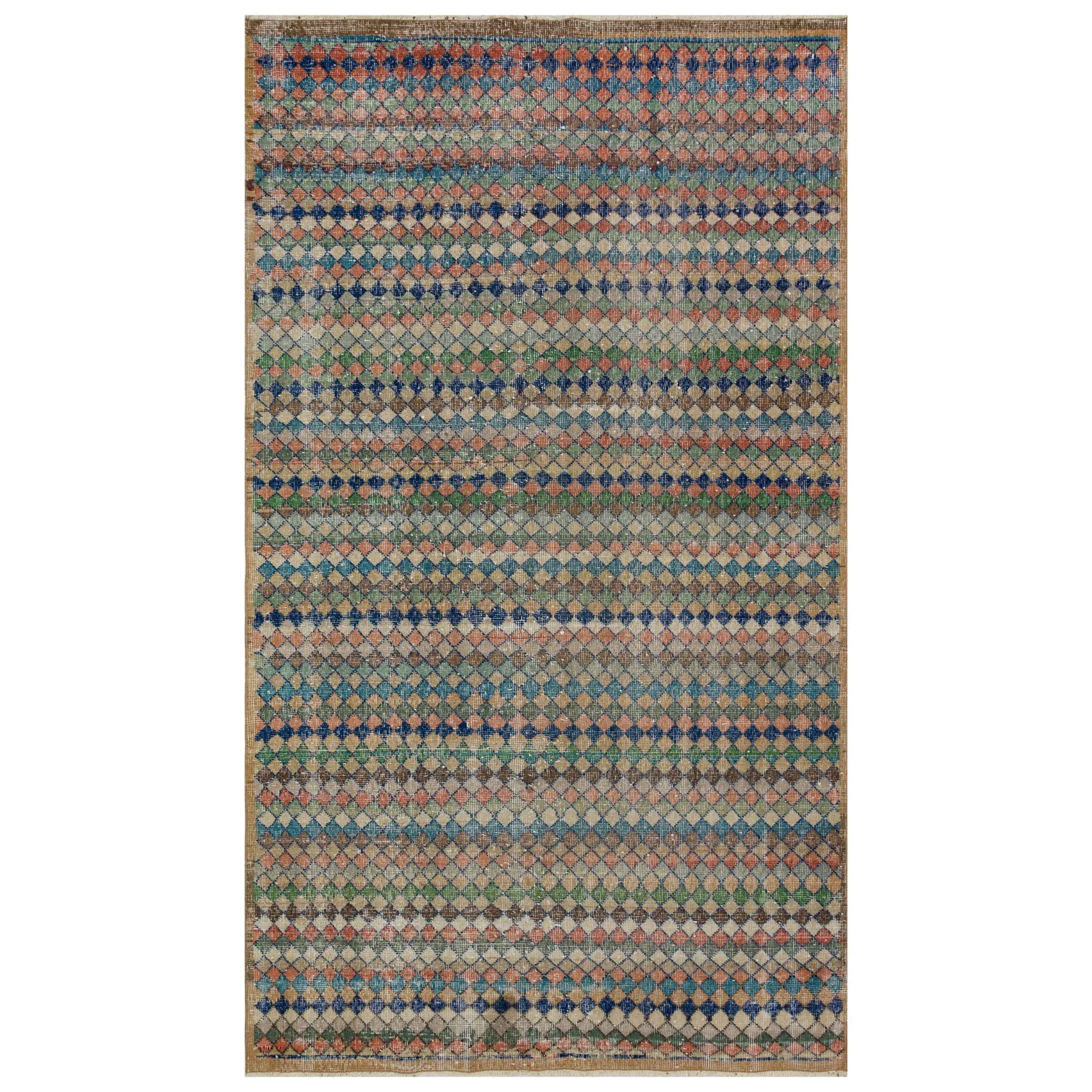 150 X 260 Cm Anatolian Hand Knotted Carpet Vintage Style 8649 -  Rugs - ebarza Furniture UAE | Shop Modern Furniture in Abu Dhabi & Dubai - مفروشات ايبازرا في الامارات | تسوق اثاث عصري وديكورات مميزة في دبي وابوظبي