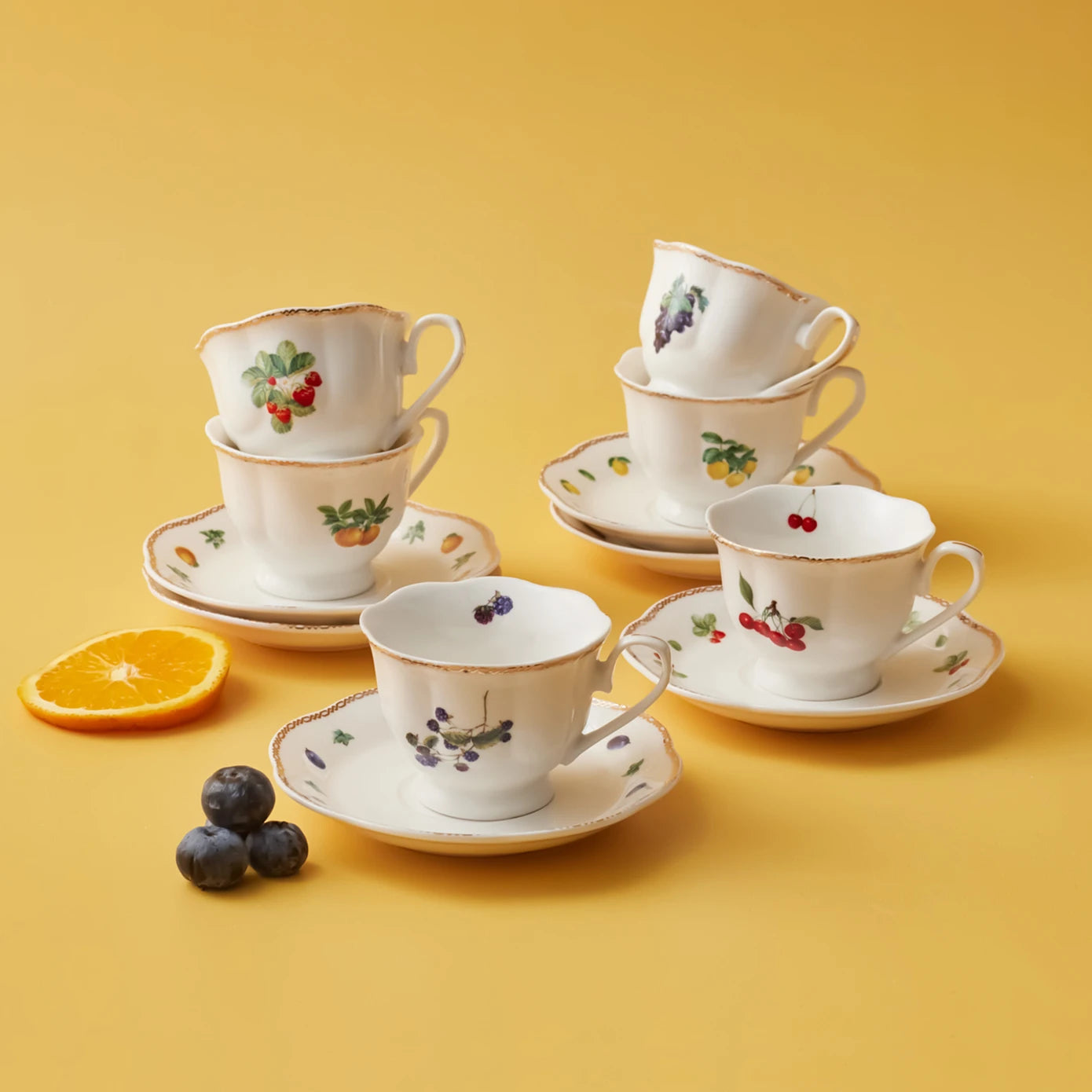 Karaca Nostalgia 6 Person Coffee Cup Set 80 ml 153.03.06.7603 -  Coffee Sets - ebarza Furniture UAE | Shop Modern Furniture in Abu Dhabi & Dubai - مفروشات ايبازرا في الامارات | تسوق اثاث عصري وديكورات مميزة في دبي وابوظبي