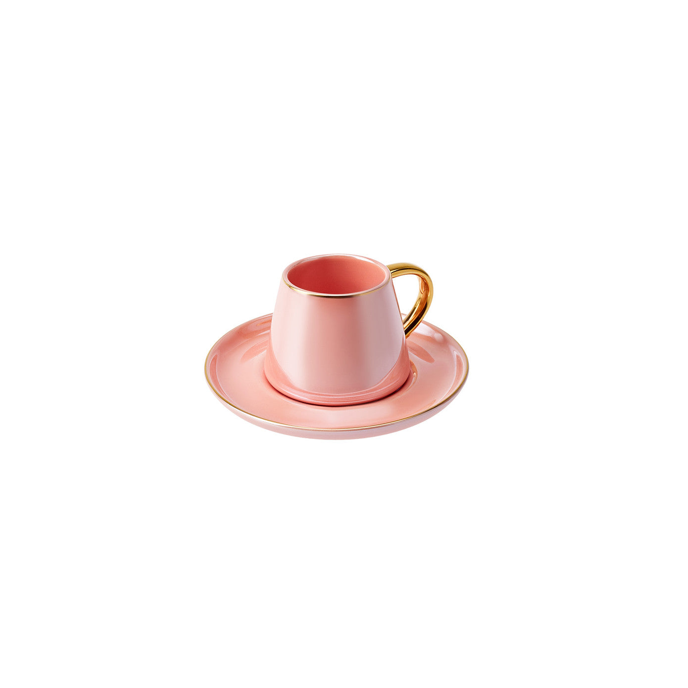 Karaca Luster 2 Person Pink Coffee Cup Set 80 ml 153.03.06.9503 -  Coffee Sets - ebarza Furniture UAE | Shop Modern Furniture in Abu Dhabi & Dubai - مفروشات ايبازرا في الامارات | تسوق اثاث عصري وديكورات مميزة في دبي وابوظبي