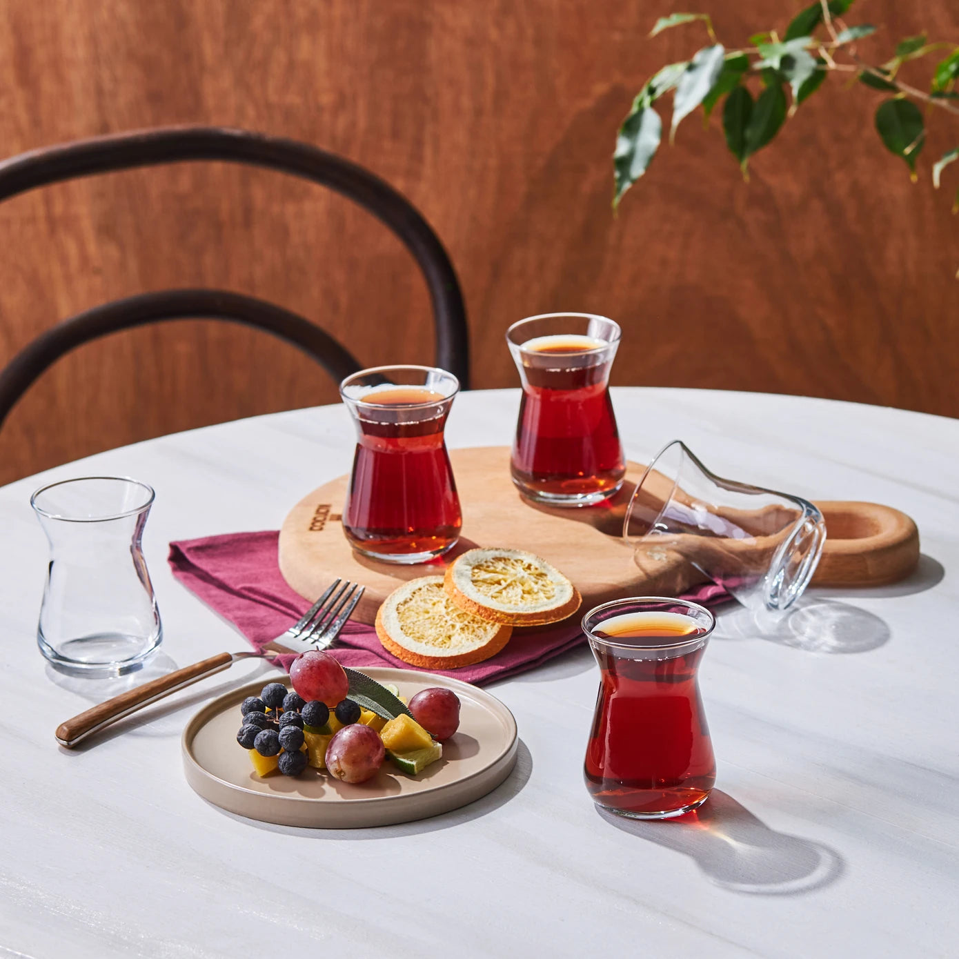 Karaca İrem 6-Piece Tea Glass Set 153.03.08.0201 -  Tea Sets - ebarza Furniture UAE | Shop Modern Furniture in Abu Dhabi & Dubai - مفروشات ايبازرا في الامارات | تسوق اثاث عصري وديكورات مميزة في دبي وابوظبي