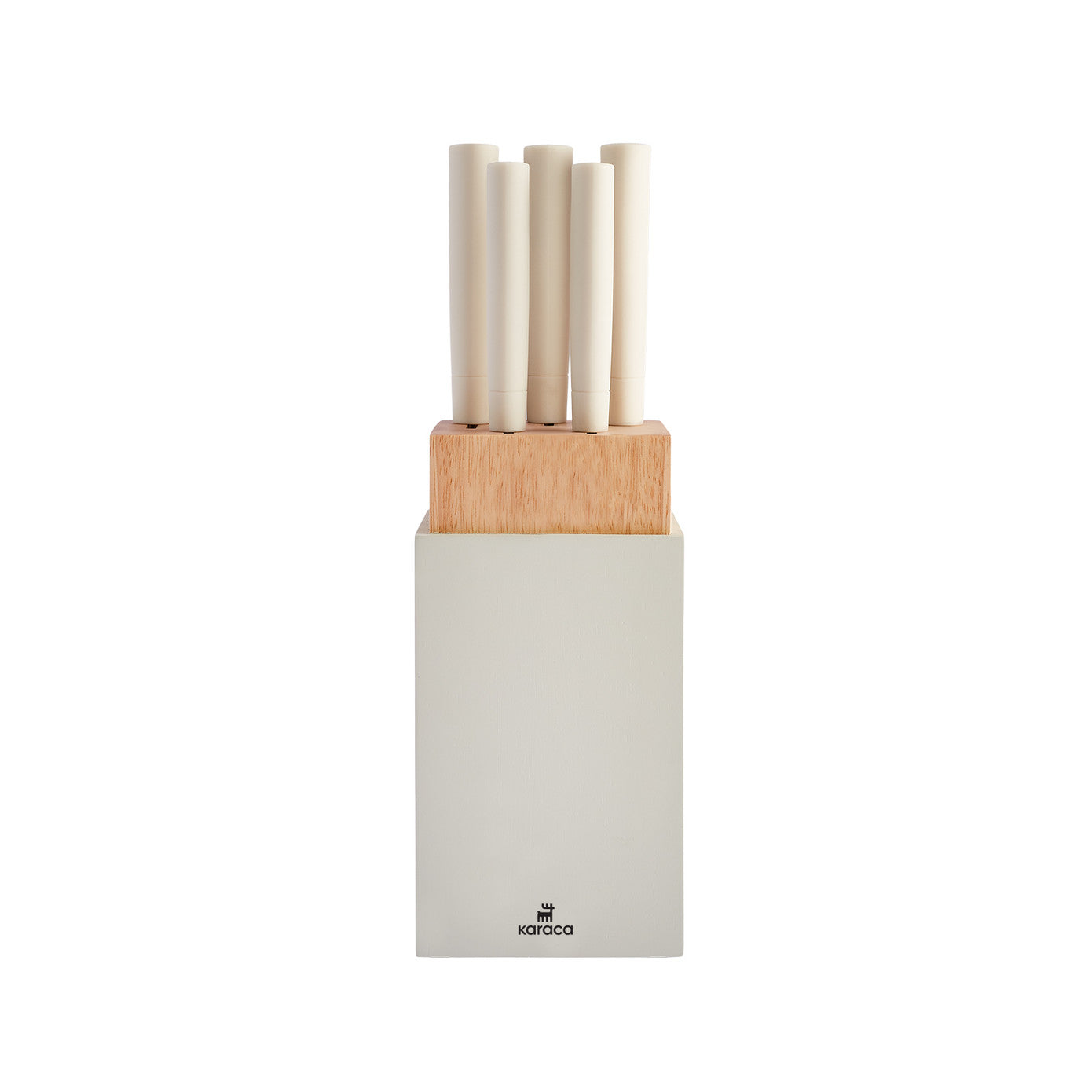 Karaca Viego 6 Piece Knife Set Cream 153.09.01.0825 -  Kitchen Knives - ebarza Furniture UAE | Shop Modern Furniture in Abu Dhabi & Dubai - مفروشات ايبازرا في الامارات | تسوق اثاث عصري وديكورات مميزة في دبي وابوظبي