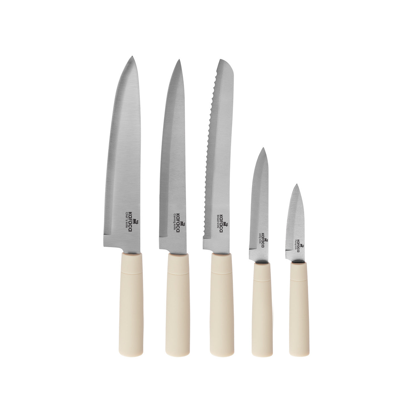Karaca Viego 6 Piece Knife Set Cream 153.09.01.0825 -  Kitchen Knives - ebarza Furniture UAE | Shop Modern Furniture in Abu Dhabi & Dubai - مفروشات ايبازرا في الامارات | تسوق اثاث عصري وديكورات مميزة في دبي وابوظبي
