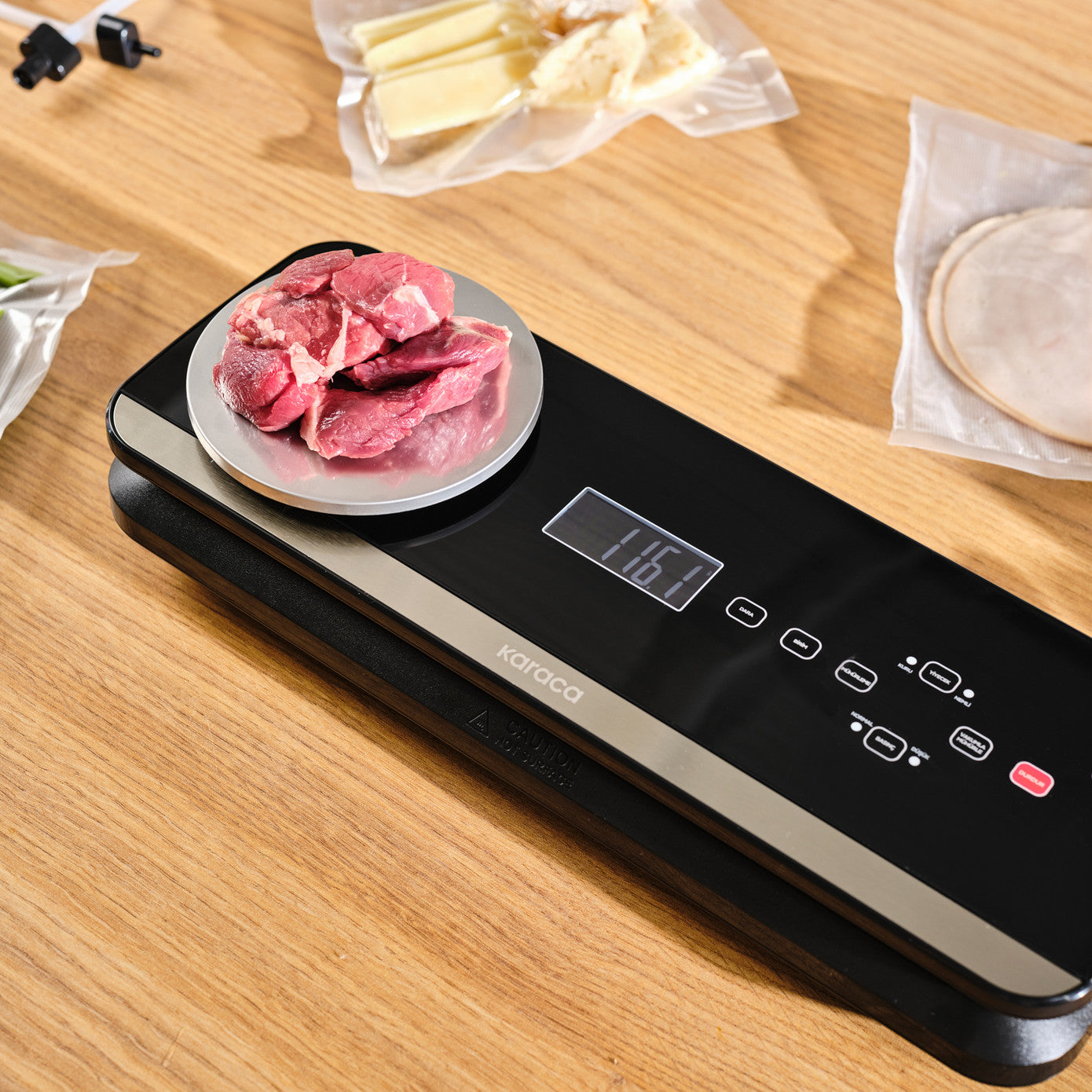 Karaca Seal and Fresh Inox Weighed Vacuum Machine 153.09.01.3523 -  Kitchen Appliances - ebarza Furniture UAE | Shop Modern Furniture in Abu Dhabi & Dubai - مفروشات ايبازرا في الامارات | تسوق اثاث عصري وديكورات مميزة في دبي وابوظبي