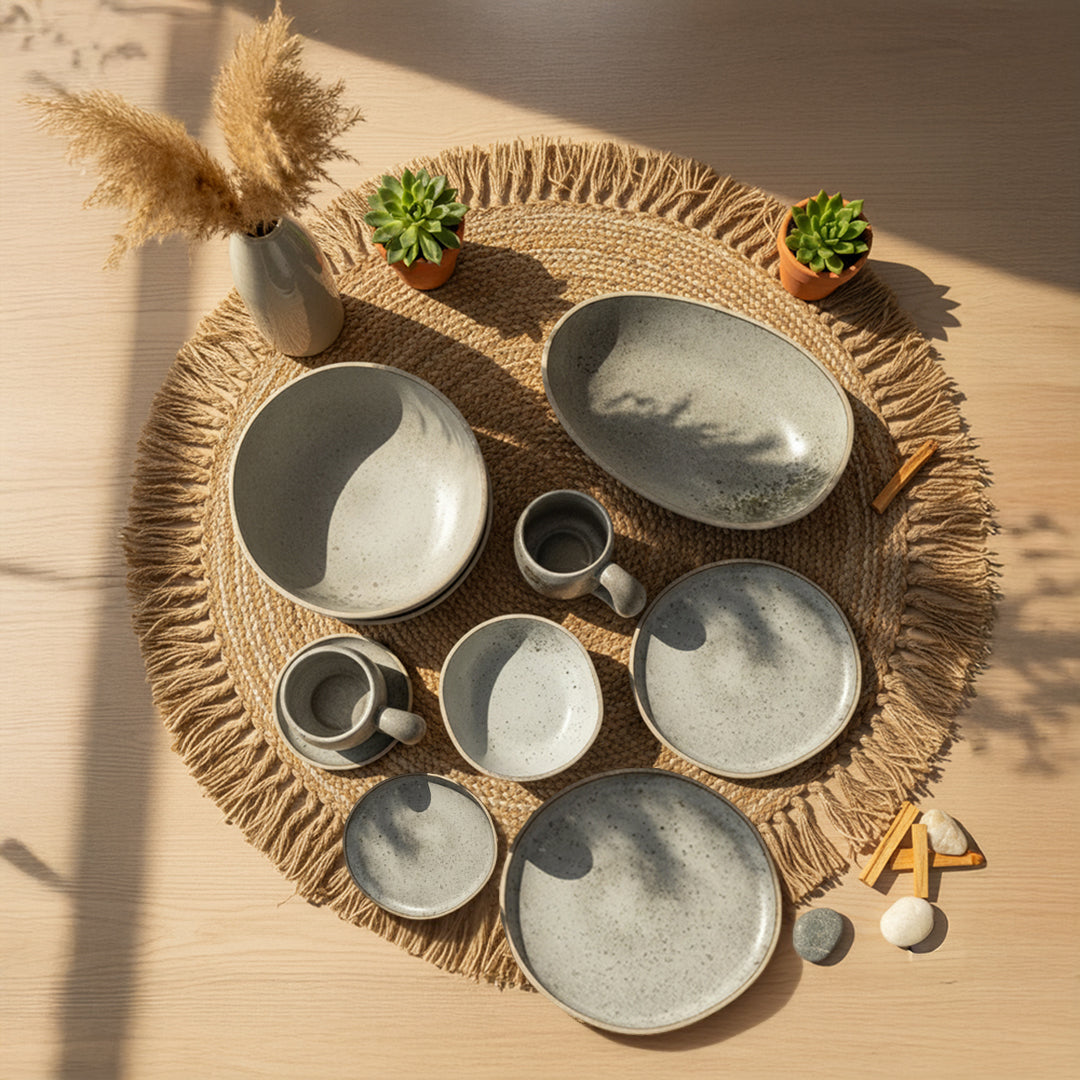 Terra   ceramic Plate  E837-P-08268  5.5 -  Plates - ebarza Furniture UAE | Shop Modern Furniture in Abu Dhabi & Dubai - مفروشات ايبازرا في الامارات | تسوق اثاث عصري وديكورات مميزة في دبي وابوظبي