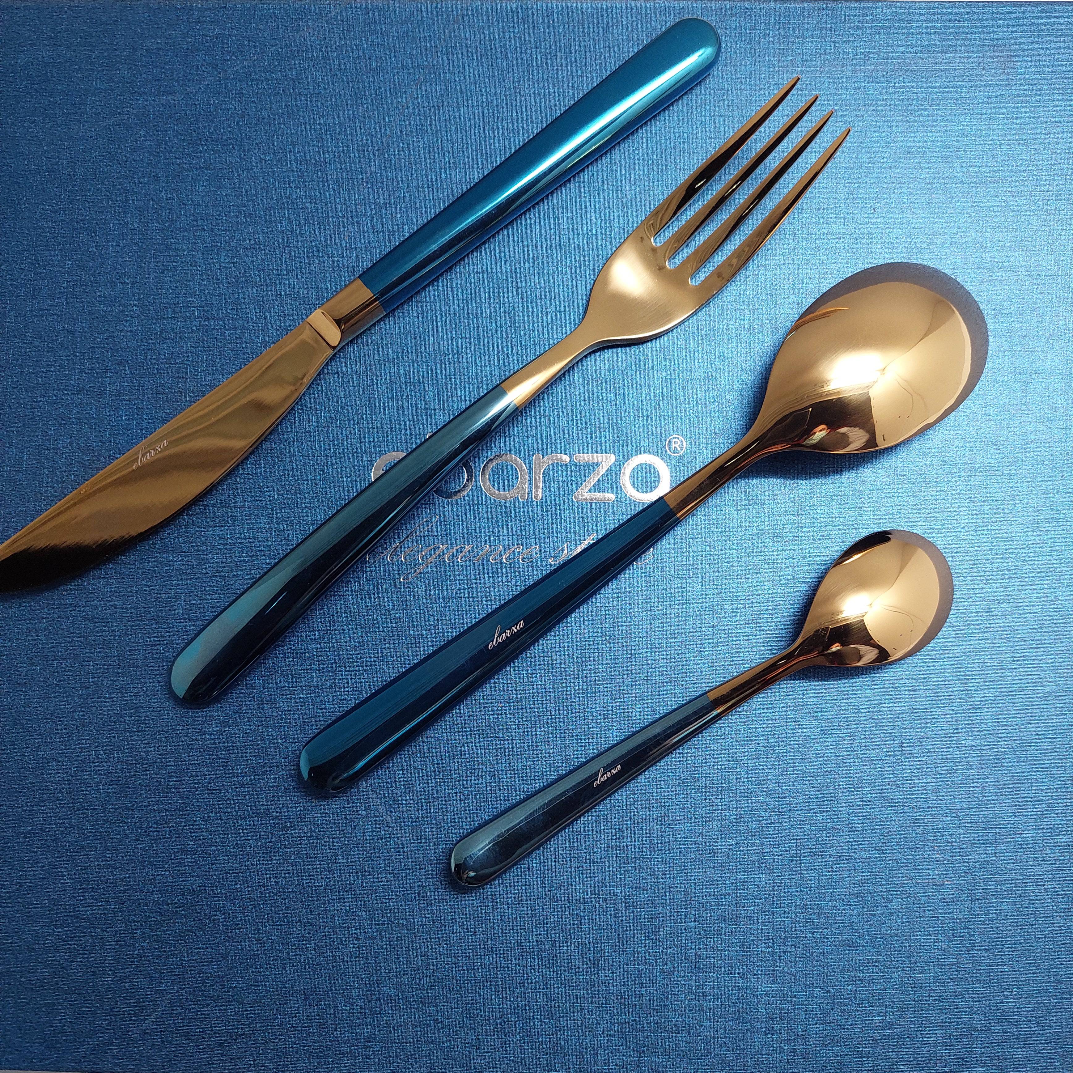 16 Pieces Lyon Cutlery Set 6013Bg -  Cutlery Sets - ebarza Furniture UAE | Shop Modern Furniture in Abu Dhabi & Dubai - مفروشات ايبازرا في الامارات | تسوق اثاث عصري وديكورات مميزة في دبي وابوظبي