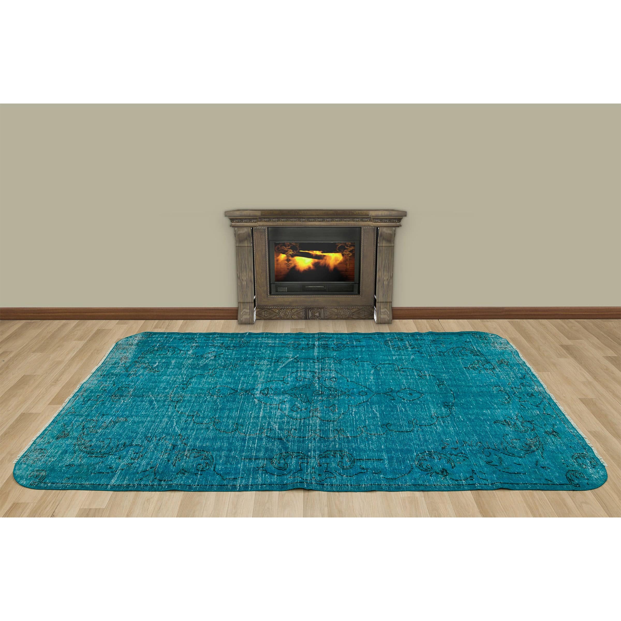 161 X 265 Anatolian Hand  Knotted Carpet Vintage Style 7486 -  Rugs - ebarza Furniture UAE | Shop Modern Furniture in Abu Dhabi & Dubai - مفروشات ايبازرا في الامارات | تسوق اثاث عصري وديكورات مميزة في دبي وابوظبي