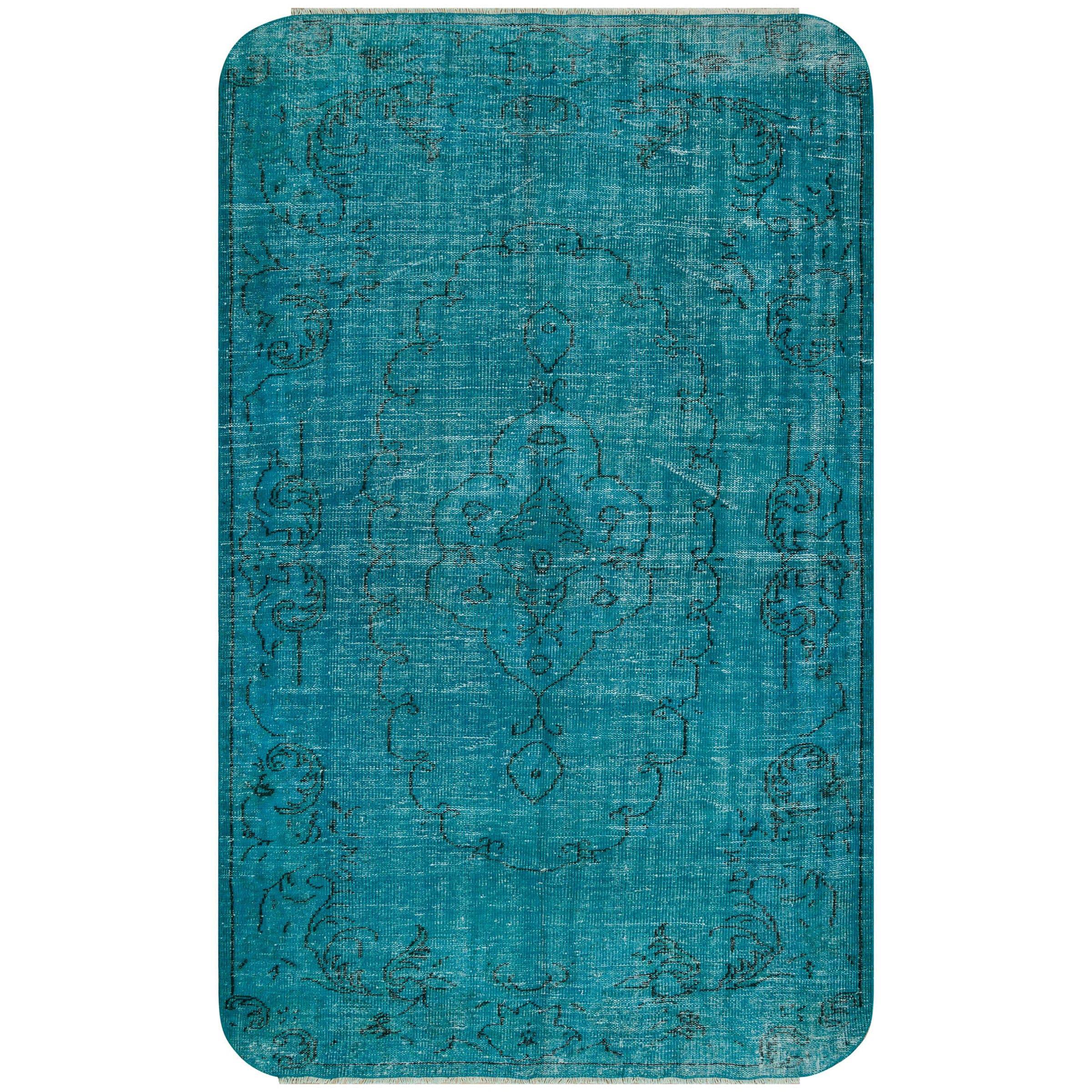 161 X 265 Anatolian Hand  Knotted Carpet Vintage Style 7486 -  Rugs - ebarza Furniture UAE | Shop Modern Furniture in Abu Dhabi & Dubai - مفروشات ايبازرا في الامارات | تسوق اثاث عصري وديكورات مميزة في دبي وابوظبي