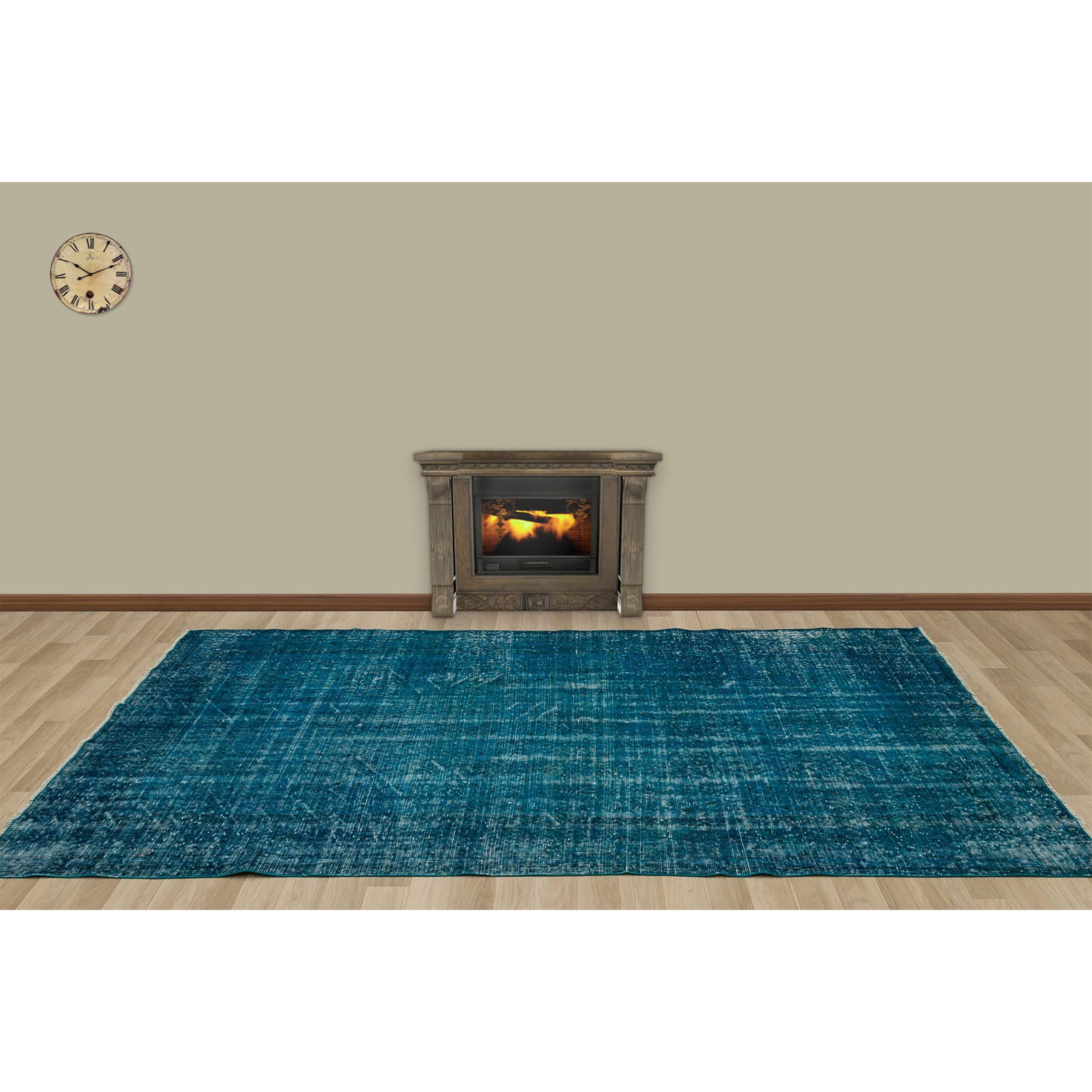 161 X 283 Anatolian Hand  Knotted Carpet Vintage Style 7162 -  Rugs - ebarza Furniture UAE | Shop Modern Furniture in Abu Dhabi & Dubai - مفروشات ايبازرا في الامارات | تسوق اثاث عصري وديكورات مميزة في دبي وابوظبي