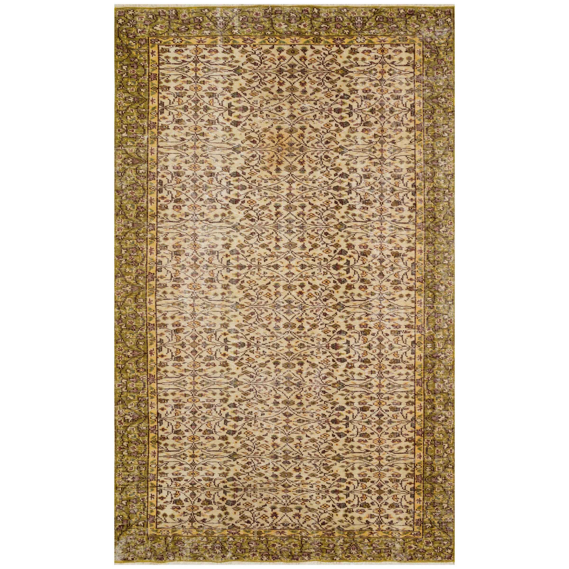 162 X 267 Cm Anatolian Hand Knotted Carpet Vintage Style 8241 -  Rugs - ebarza Furniture UAE | Shop Modern Furniture in Abu Dhabi & Dubai - مفروشات ايبازرا في الامارات | تسوق اثاث عصري وديكورات مميزة في دبي وابوظبي