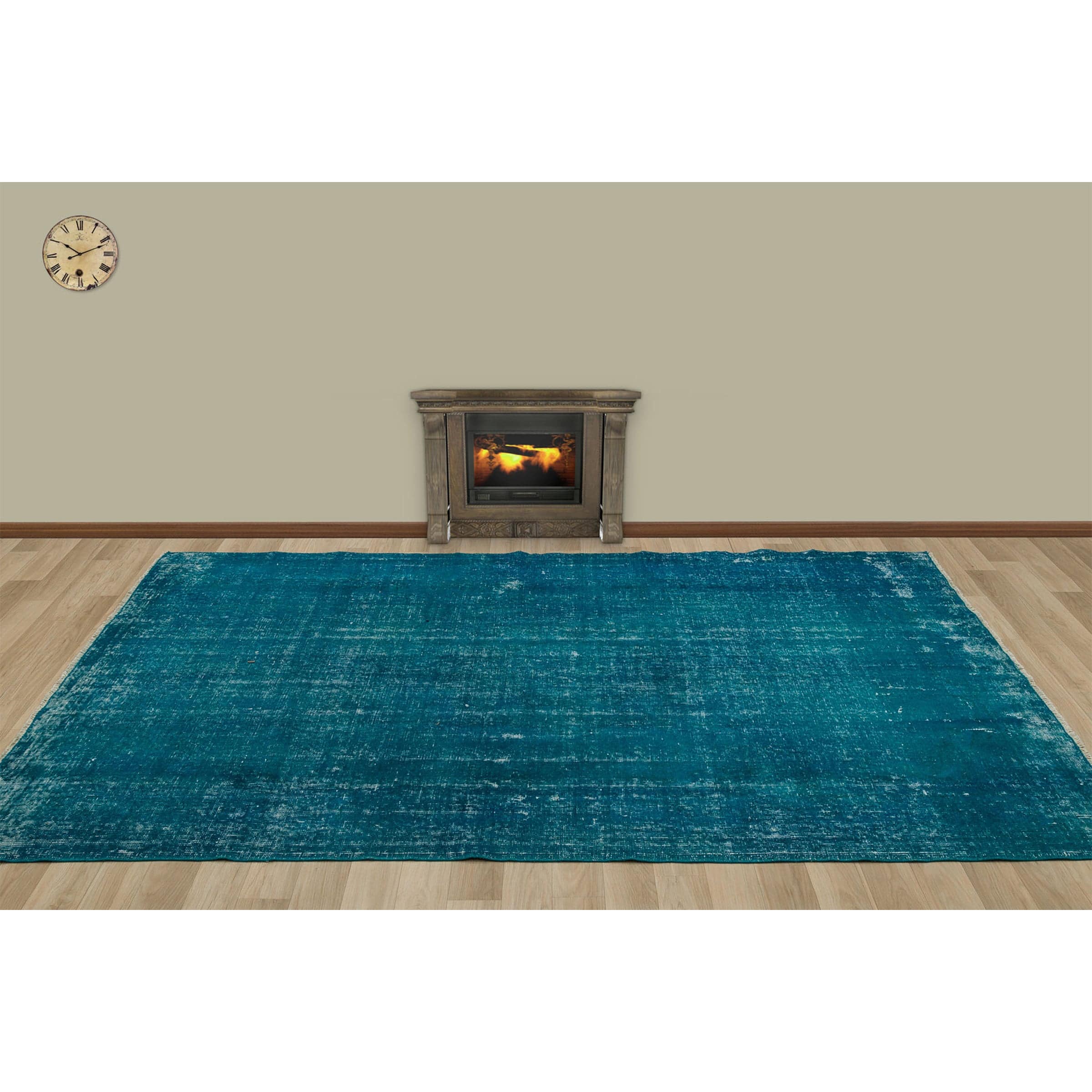 163 X 249 Anatolian Hand  Knotted Carpet Vintage Style 7197 -  Rugs - ebarza Furniture UAE | Shop Modern Furniture in Abu Dhabi & Dubai - مفروشات ايبازرا في الامارات | تسوق اثاث عصري وديكورات مميزة في دبي وابوظبي