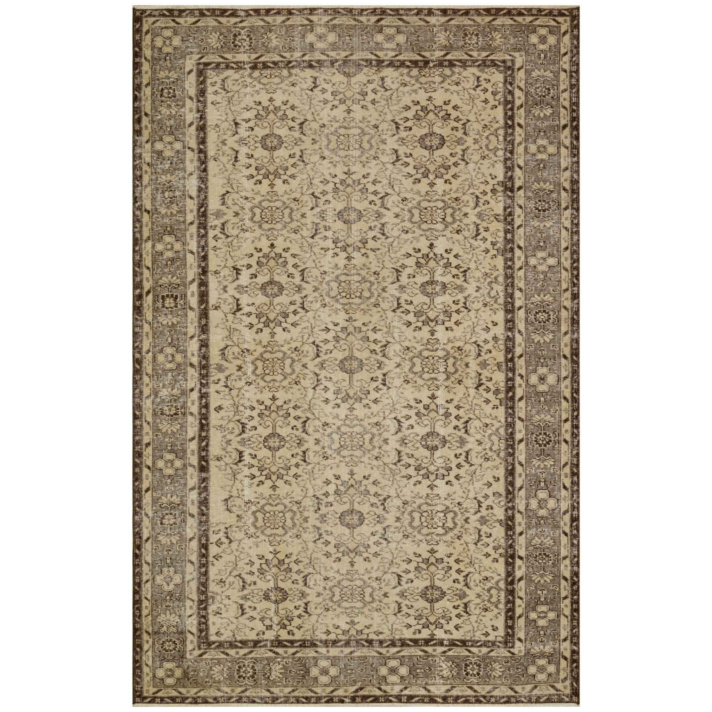 166 X 258 Cm Anatolian Hand Knotted Carpet Vintage Style 7535 -  Rugs - ebarza Furniture UAE | Shop Modern Furniture in Abu Dhabi & Dubai - مفروشات ايبازرا في الامارات | تسوق اثاث عصري وديكورات مميزة في دبي وابوظبي