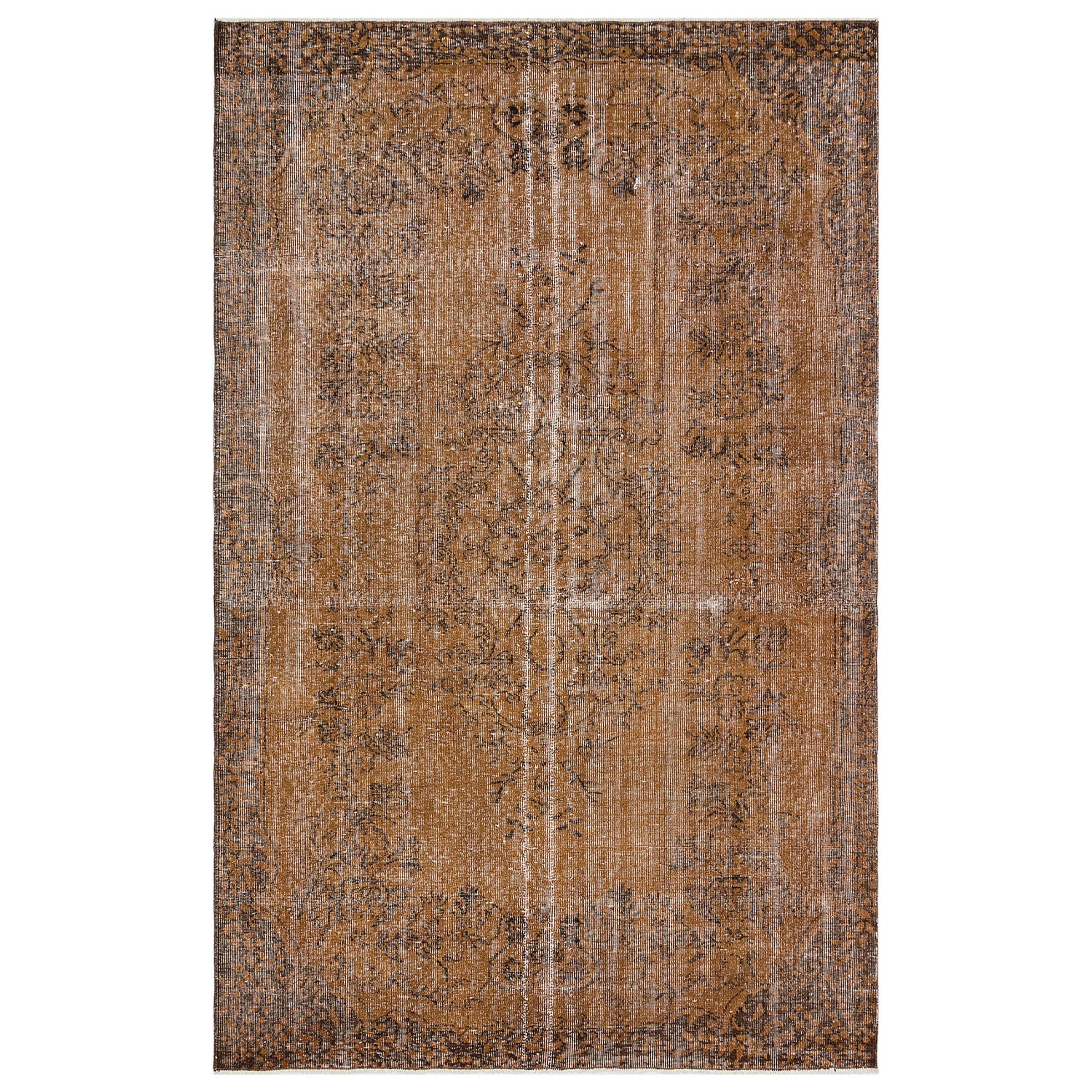 166 X 259 Anatolian Hand  Knotted Carpet Vintage Style F1081 -  Rugs - ebarza Furniture UAE | Shop Modern Furniture in Abu Dhabi & Dubai - مفروشات ايبازرا في الامارات | تسوق اثاث عصري وديكورات مميزة في دبي وابوظبي