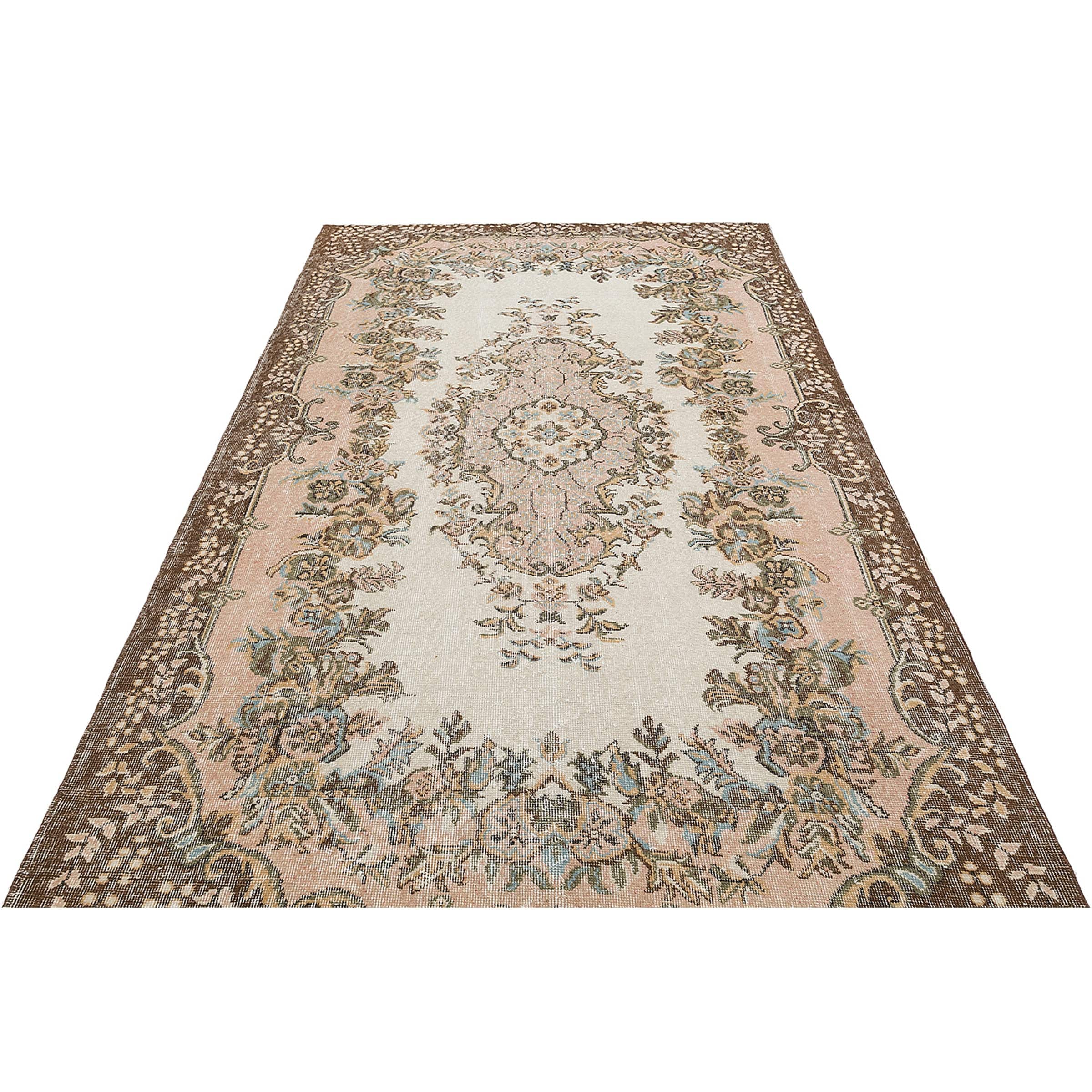 179 X 282 Anatolian Hand  Knotted Carpet Vintage Style F1074 -  Rugs - ebarza Furniture UAE | Shop Modern Furniture in Abu Dhabi & Dubai - مفروشات ايبازرا في الامارات | تسوق اثاث عصري وديكورات مميزة في دبي وابوظبي