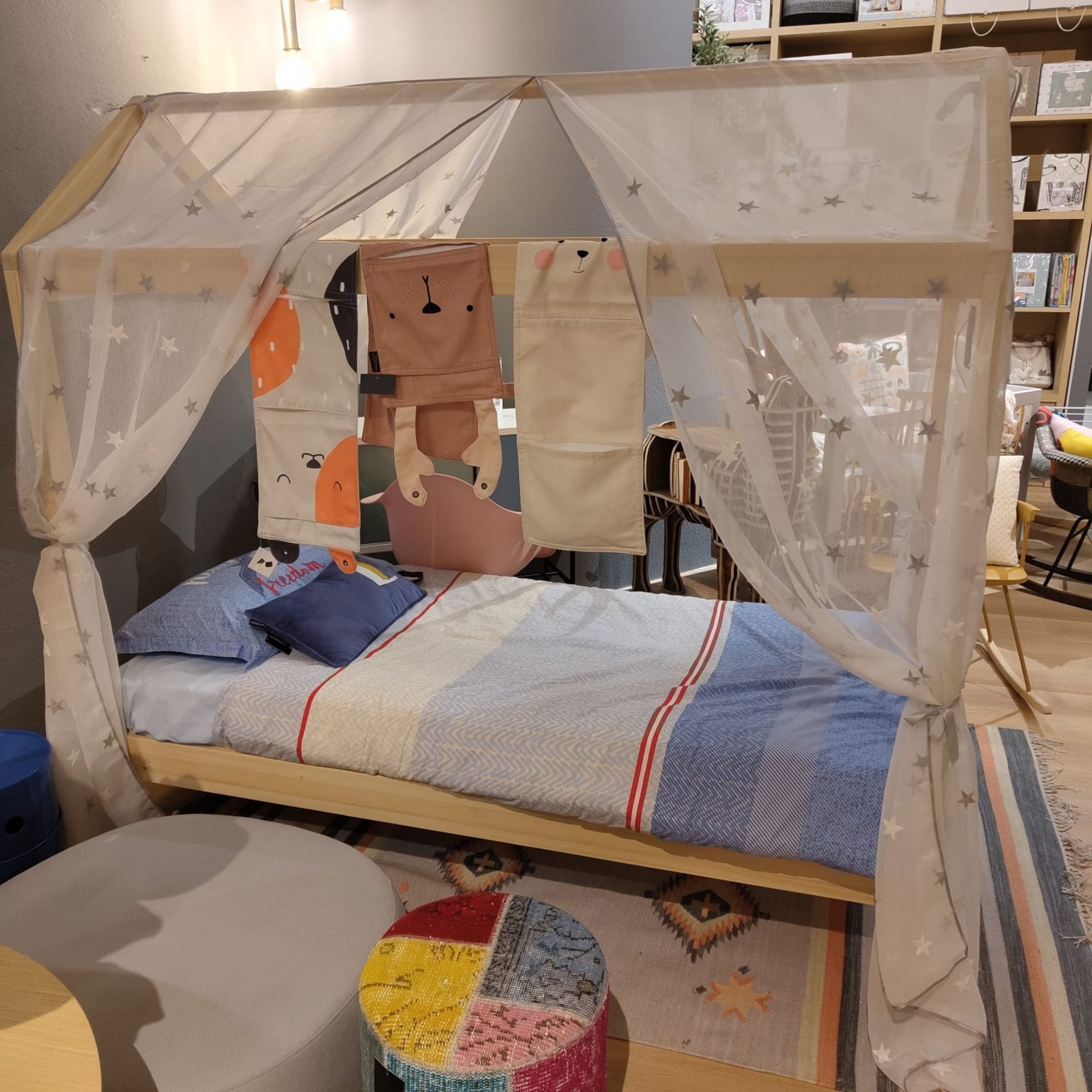 Display Item - Dream House Kids Bed Hk-C002 Hy-Zp04YAS -  Cribs - ebarza Furniture UAE | Shop Modern Furniture in Abu Dhabi & Dubai - مفروشات ايبازرا في الامارات | تسوق اثاث عصري وديكورات مميزة في دبي وابوظبي