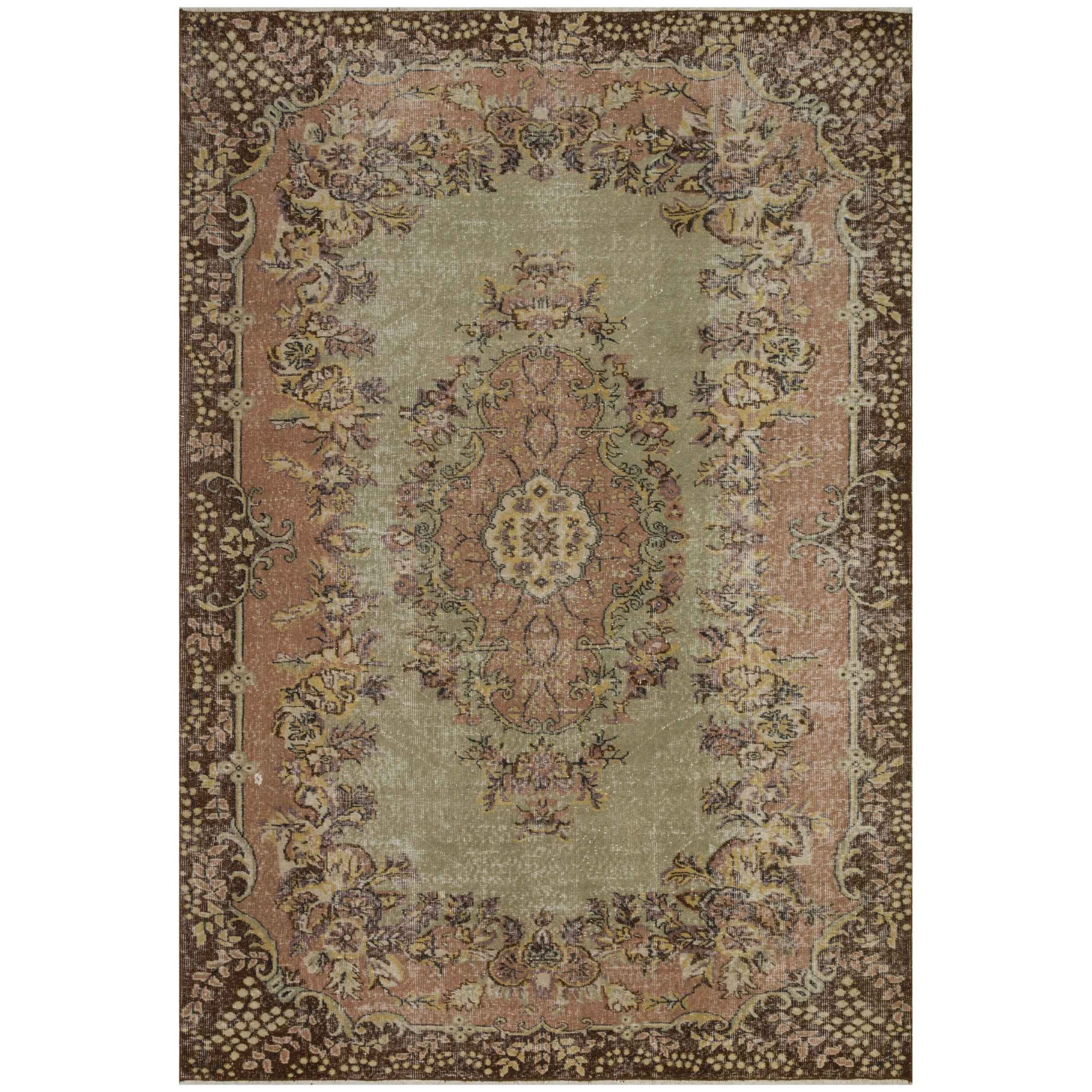 196 X 287 Cm Anatolian Hand Knotted Carpet Vintage Style 8530-1 -  Rugs - ebarza Furniture UAE | Shop Modern Furniture in Abu Dhabi & Dubai - مفروشات ايبازرا في الامارات | تسوق اثاث عصري وديكورات مميزة في دبي وابوظبي