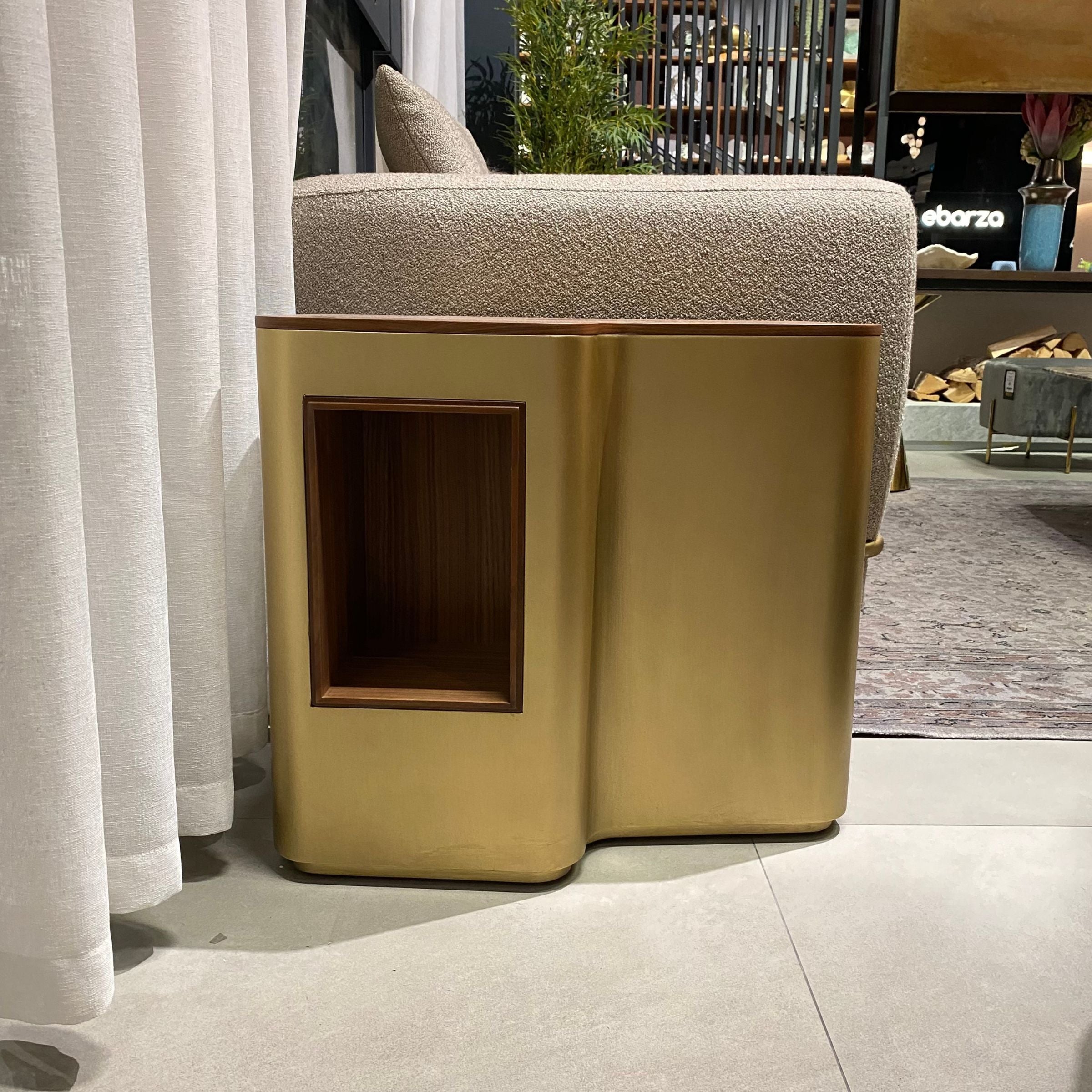 DISPLAY ITEM -  Giallo Gold Side Table Glost-039G-Nakheel -  DISPLAY ITEM - ebarza Furniture UAE | Shop Modern Furniture in Abu Dhabi & Dubai - مفروشات ايبازرا في الامارات | تسوق اثاث عصري وديكورات مميزة في دبي وابوظبي