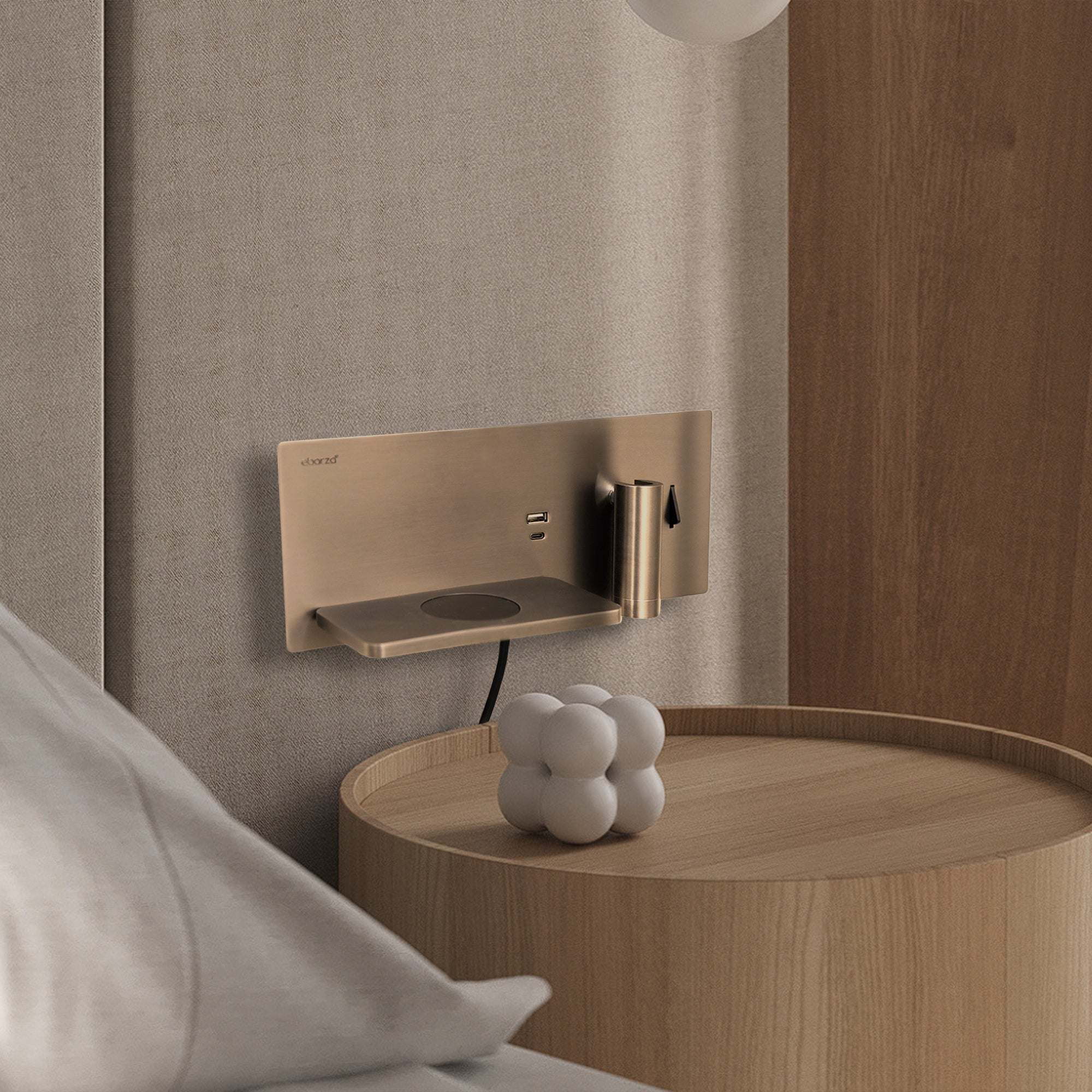Kross Hotel Style Headboard/ Wall Reading Lamp Kross-WL(UA)-23BR -  Wall Lamps - ebarza Furniture UAE | Shop Modern Furniture in Abu Dhabi & Dubai - مفروشات ايبازرا في الامارات | تسوق اثاث عصري وديكورات مميزة في دبي وابوظبي