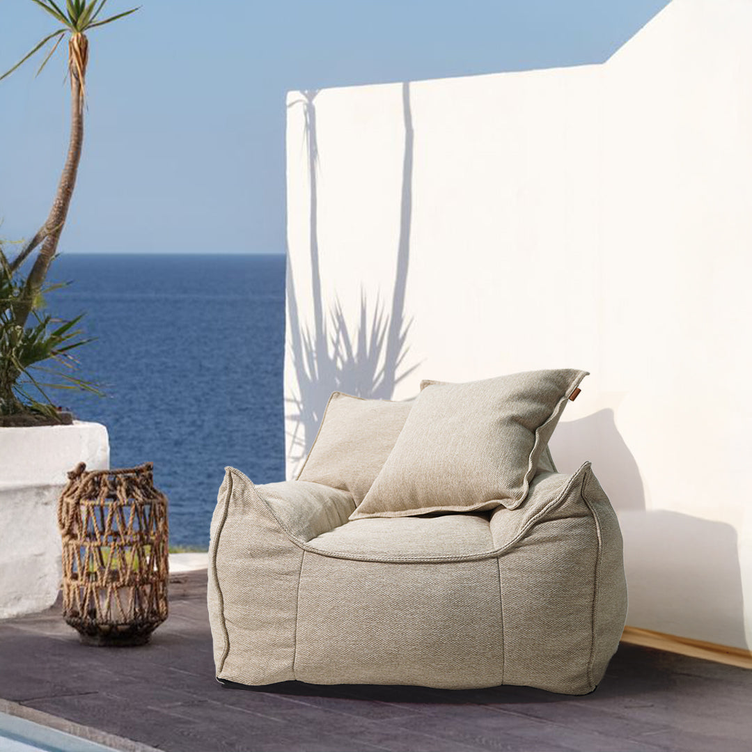 60*60 PILLOW With Zipper - Laconcha140-Beige -  Cushions - ebarza Furniture UAE | Shop Modern Furniture in Abu Dhabi & Dubai - مفروشات ايبازرا في الامارات | تسوق اثاث عصري وديكورات مميزة في دبي وابوظبي