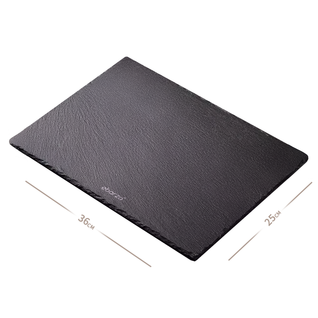 Slate Serving Board Rough Chipped Edges 36x25cm - CKPL3625B -  Trays - ebarza Furniture UAE | Shop Modern Furniture in Abu Dhabi & Dubai - مفروشات ايبازرا في الامارات | تسوق اثاث عصري وديكورات مميزة في دبي وابوظبي