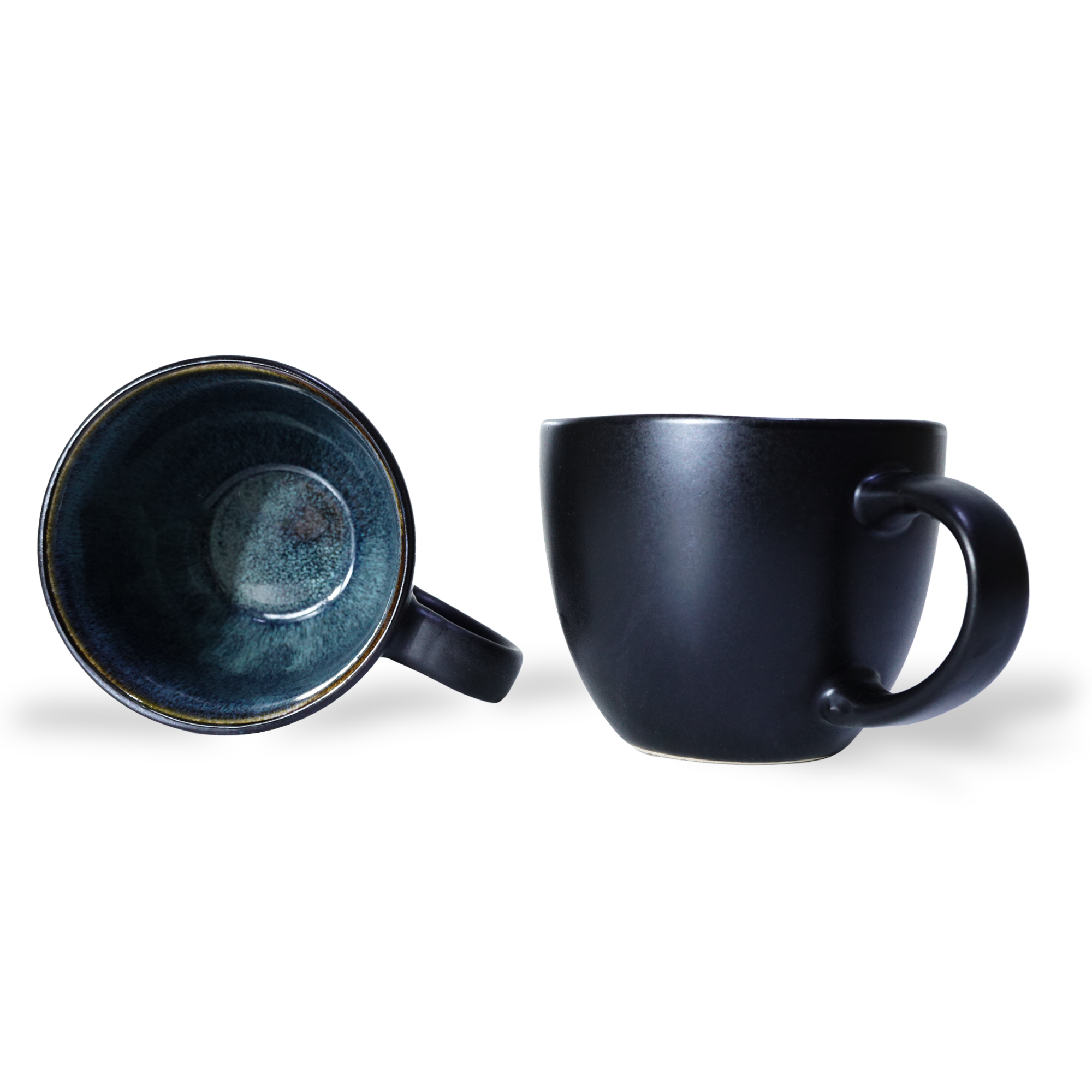 Blue wave Mug Black and Blue HZ3104 -  Mugs - ebarza Furniture UAE | Shop Modern Furniture in Abu Dhabi & Dubai - مفروشات ايبازرا في الامارات | تسوق اثاث عصري وديكورات مميزة في دبي وابوظبي