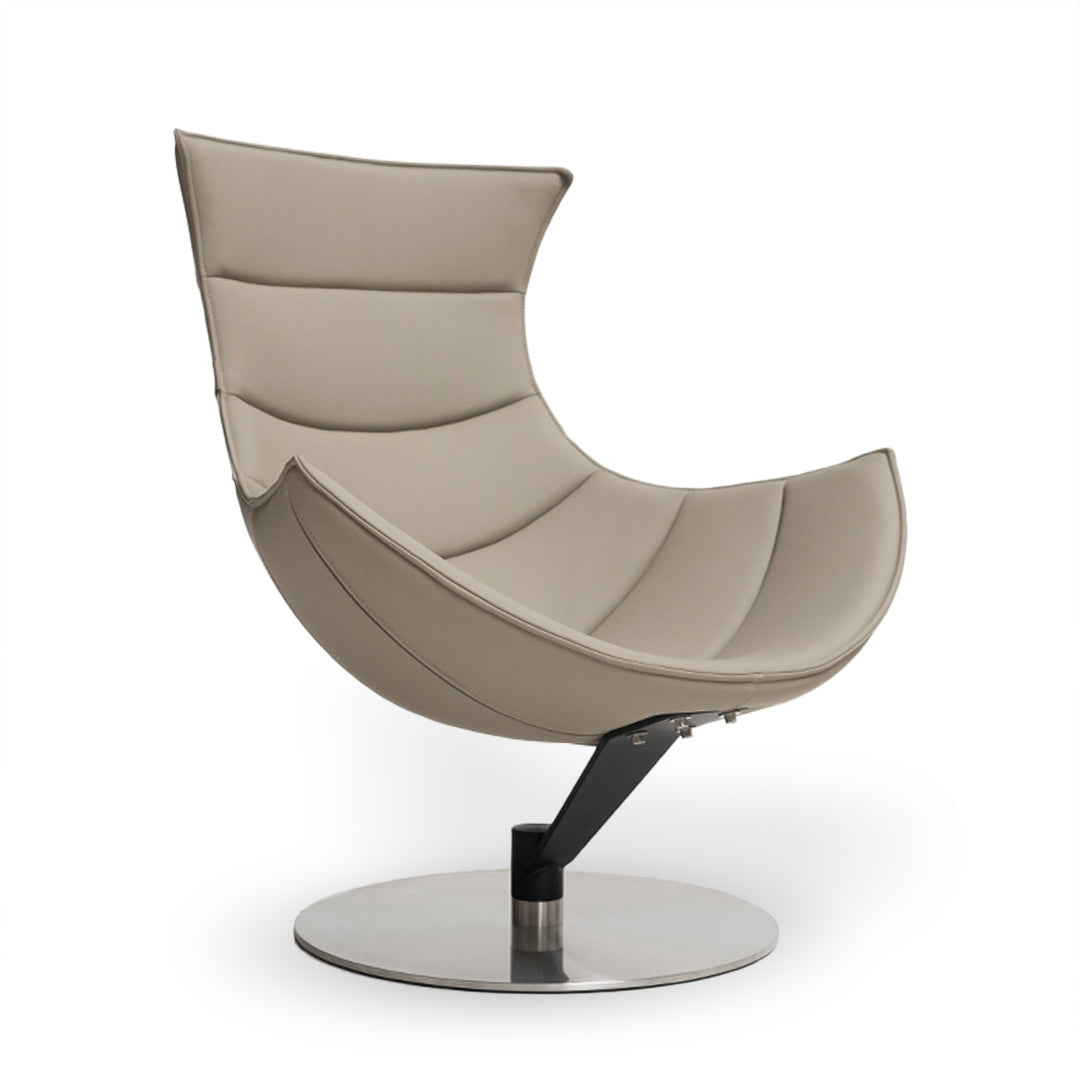 JIATAI SWIVEL Lounge Chair F-2039-Beige -  Lounge Chairs - ebarza Furniture UAE | Shop Modern Furniture in Abu Dhabi & Dubai - مفروشات ايبازرا في الامارات | تسوق اثاث عصري وديكورات مميزة في دبي وابوظبي