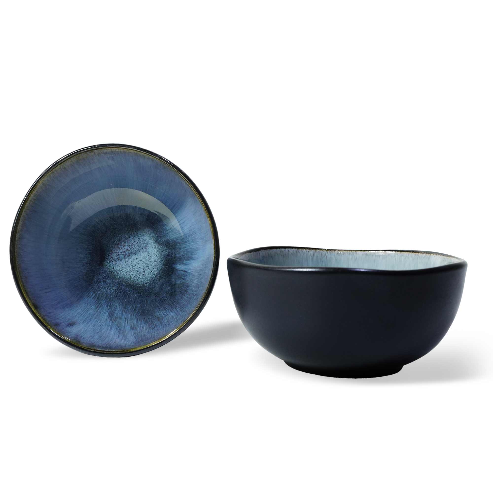Blue wave Bowl Black and Blue  HZ3112 -  Bowls - ebarza Furniture UAE | Shop Modern Furniture in Abu Dhabi & Dubai - مفروشات ايبازرا في الامارات | تسوق اثاث عصري وديكورات مميزة في دبي وابوظبي