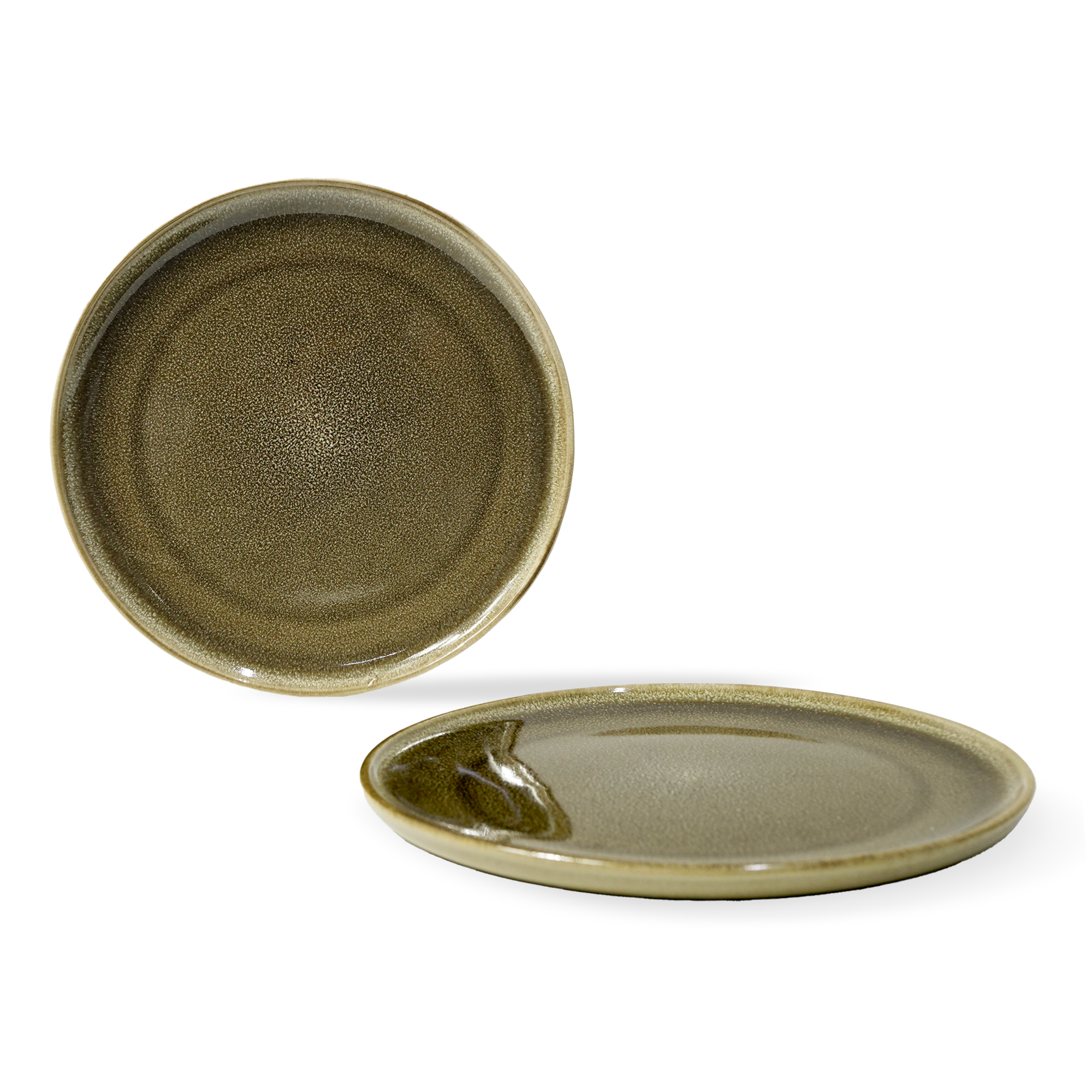 Browny Salad Plate HZ4256 -  Plates - ebarza Furniture UAE | Shop Modern Furniture in Abu Dhabi & Dubai - مفروشات ايبازرا في الامارات | تسوق اثاث عصري وديكورات مميزة في دبي وابوظبي