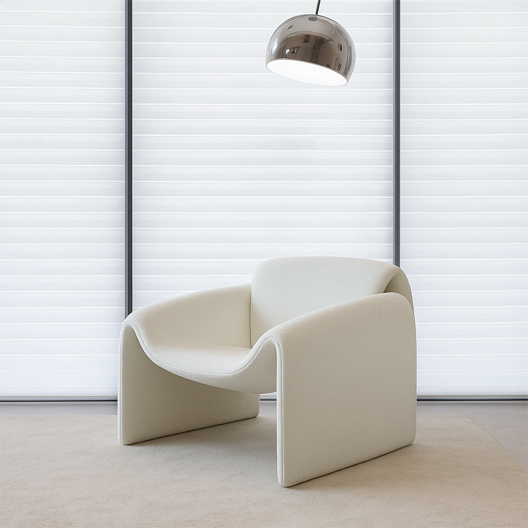 New Drancy White Armchair LC056-White beige -  Armchairs - ebarza Furniture UAE | Shop Modern Furniture in Abu Dhabi & Dubai - مفروشات ايبازرا في الامارات | تسوق اثاث عصري وديكورات مميزة في دبي وابوظبي