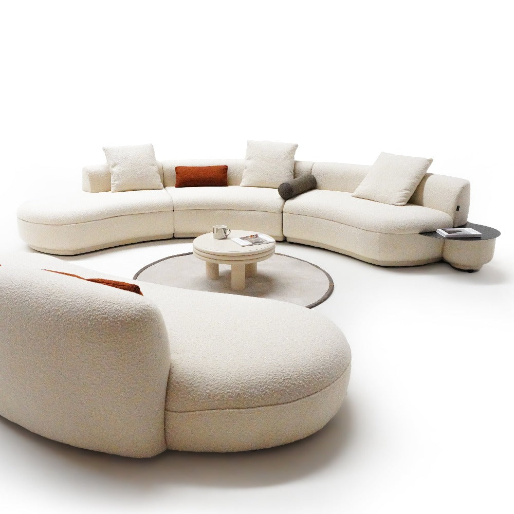 Teddy Curved 2-Seater Module - SF061-B -  Sofas - ebarza Furniture UAE | Shop Modern Furniture in Abu Dhabi & Dubai - مفروشات ايبازرا في الامارات | تسوق اثاث عصري وديكورات مميزة في دبي وابوظبي