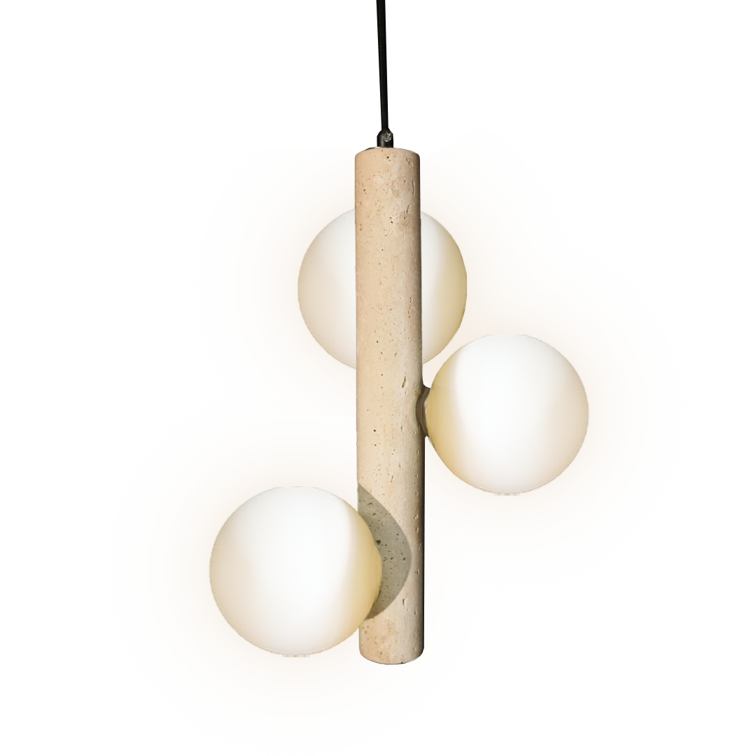 Travertine Pendant Lamp 7702S2-GB -  Pendant Lamps - ebarza Furniture UAE | Shop Modern Furniture in Abu Dhabi & Dubai - مفروشات ايبازرا في الامارات | تسوق اثاث عصري وديكورات مميزة في دبي وابوظبي