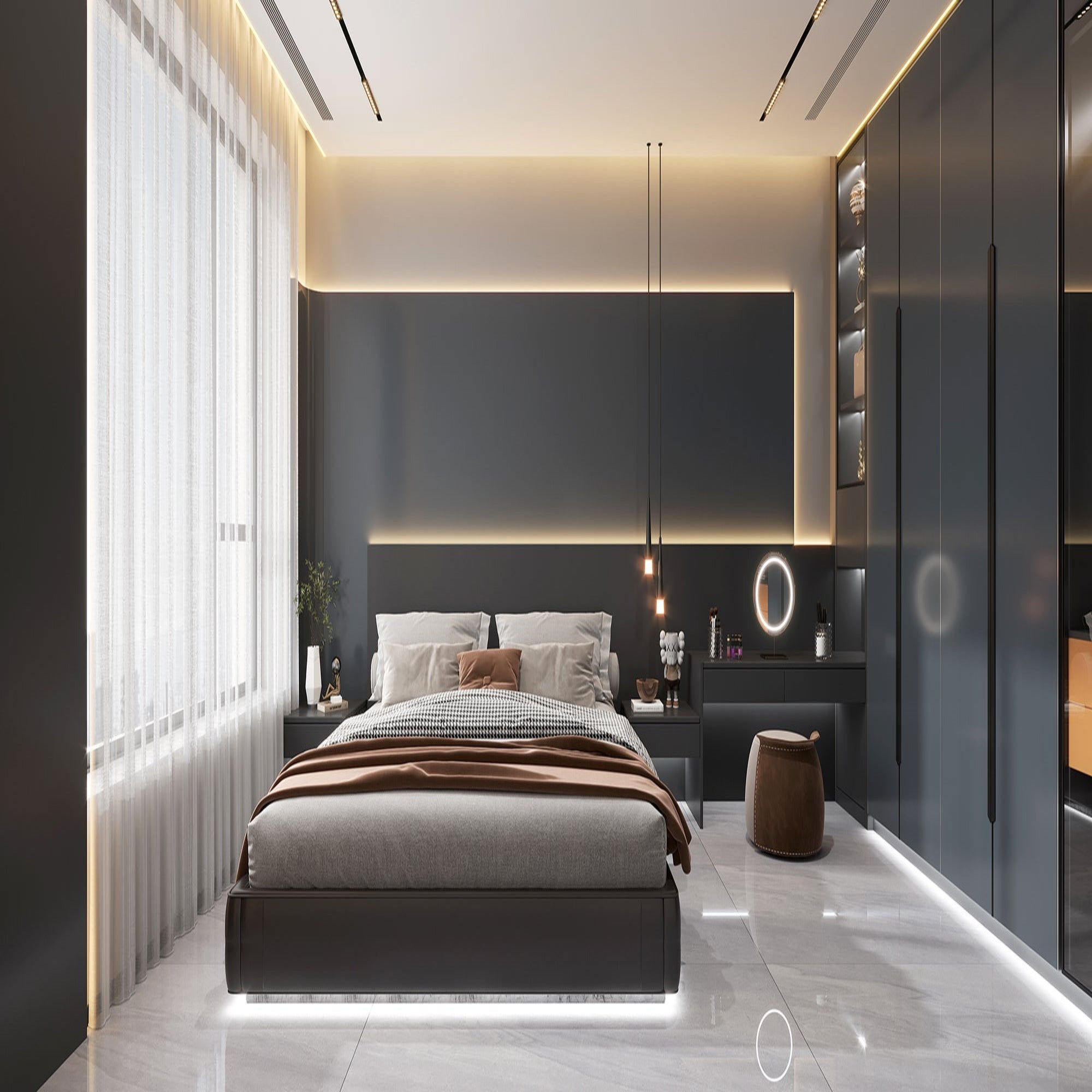 Sample of WPC WALL PANEL BB STICHING COLOR :H221 Hoshiyaku Black H-sample -  Wall panels samples - ebarza Furniture UAE | Shop Modern Furniture in Abu Dhabi & Dubai - مفروشات ايبازرا في الامارات | تسوق اثاث عصري وديكورات مميزة في دبي وابوظبي