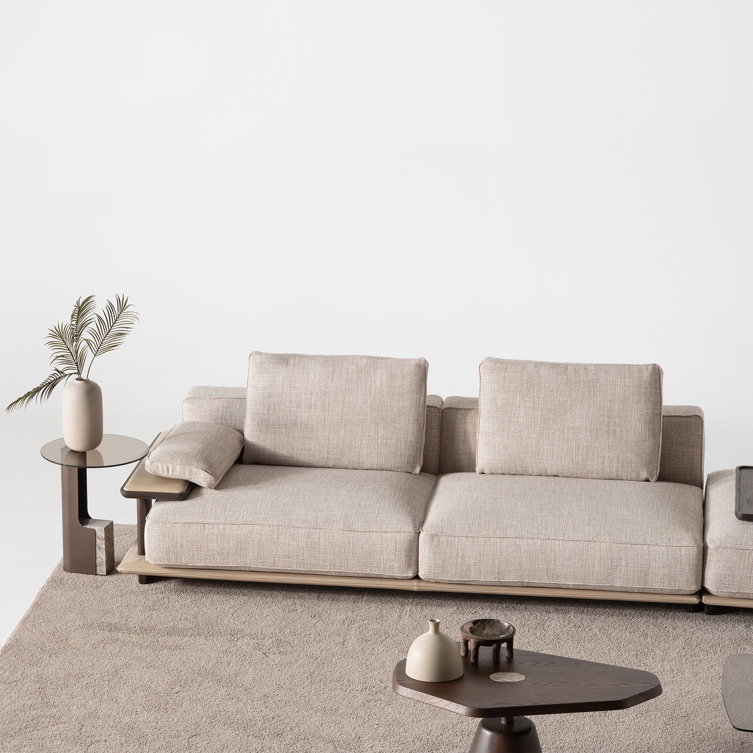 ODEON SINGLE MODULE WITH LEFT ARM 123cm for Odeon Sofa OD-L/M-ARM003 -  Sofas - ebarza Furniture UAE | Shop Modern Furniture in Abu Dhabi & Dubai - مفروشات ايبازرا في الامارات | تسوق اثاث عصري وديكورات مميزة في دبي وابوظبي