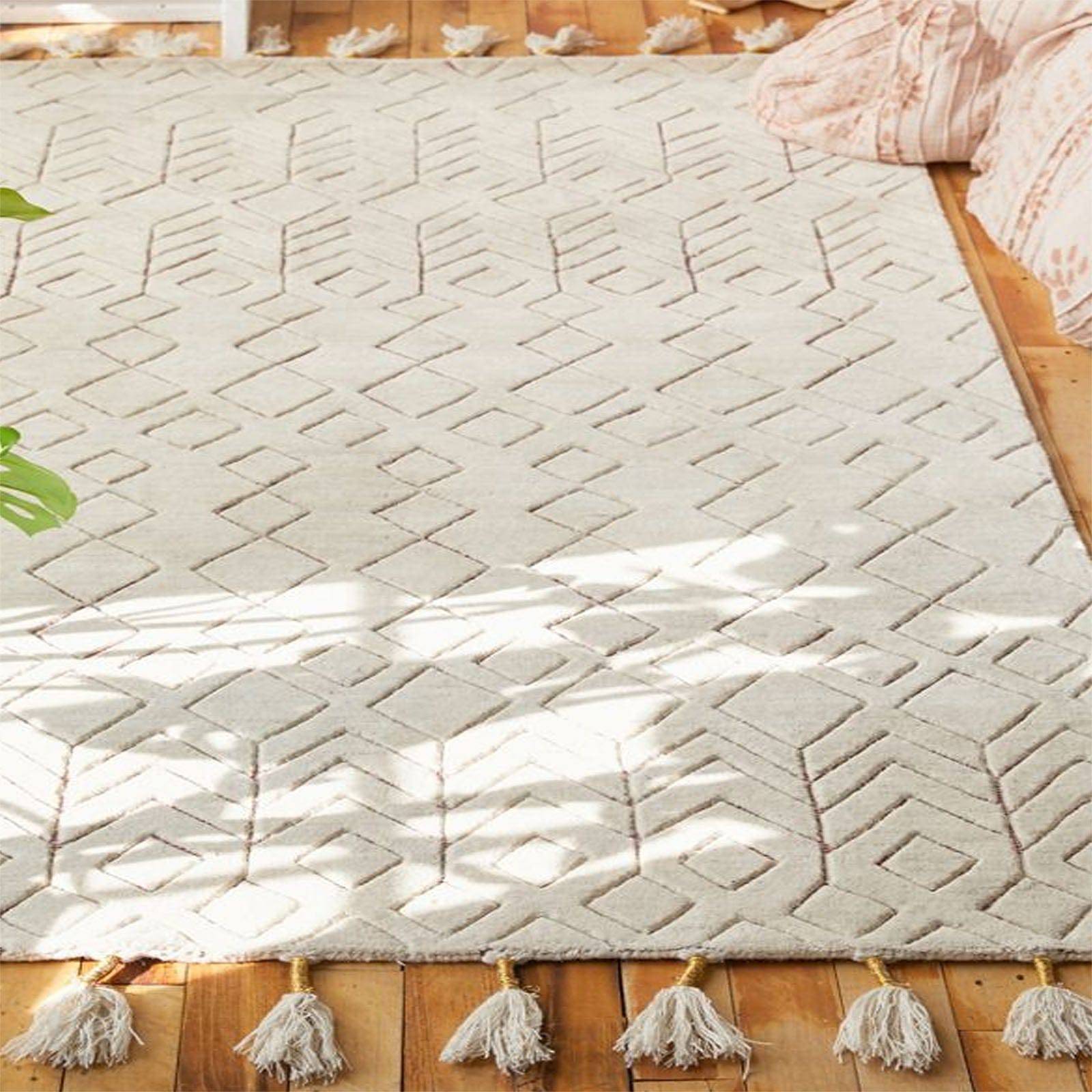 230X160 Cm Handmade Rug  Jh-20368-L -  Rugs - ebarza Furniture UAE | Shop Modern Furniture in Abu Dhabi & Dubai - مفروشات ايبازرا في الامارات | تسوق اثاث عصري وديكورات مميزة في دبي وابوظبي