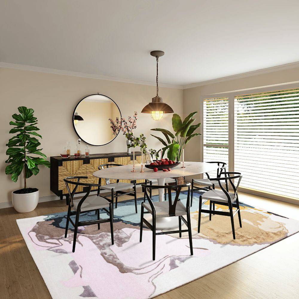 230X160 Cm Handmade Wool Rug Jh-20741-L -  Rugs - ebarza Furniture UAE | Shop Modern Furniture in Abu Dhabi & Dubai - مفروشات ايبازرا في الامارات | تسوق اثاث عصري وديكورات مميزة في دبي وابوظبي