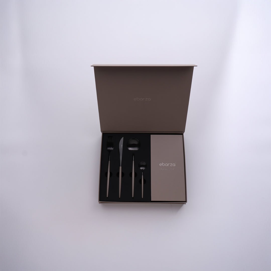 24 Pieces Glint Cutlery Set 8048BNB -  Cutlery Sets - ebarza Furniture UAE | Shop Modern Furniture in Abu Dhabi & Dubai - مفروشات ايبازرا في الامارات | تسوق اثاث عصري وديكورات مميزة في دبي وابوظبي