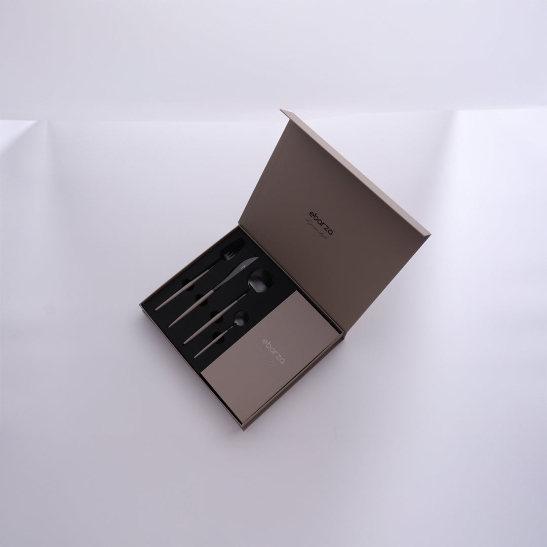 24 Pieces Glint Cutlery Set 8048BNB -  Cutlery Sets - ebarza Furniture UAE | Shop Modern Furniture in Abu Dhabi & Dubai - مفروشات ايبازرا في الامارات | تسوق اثاث عصري وديكورات مميزة في دبي وابوظبي