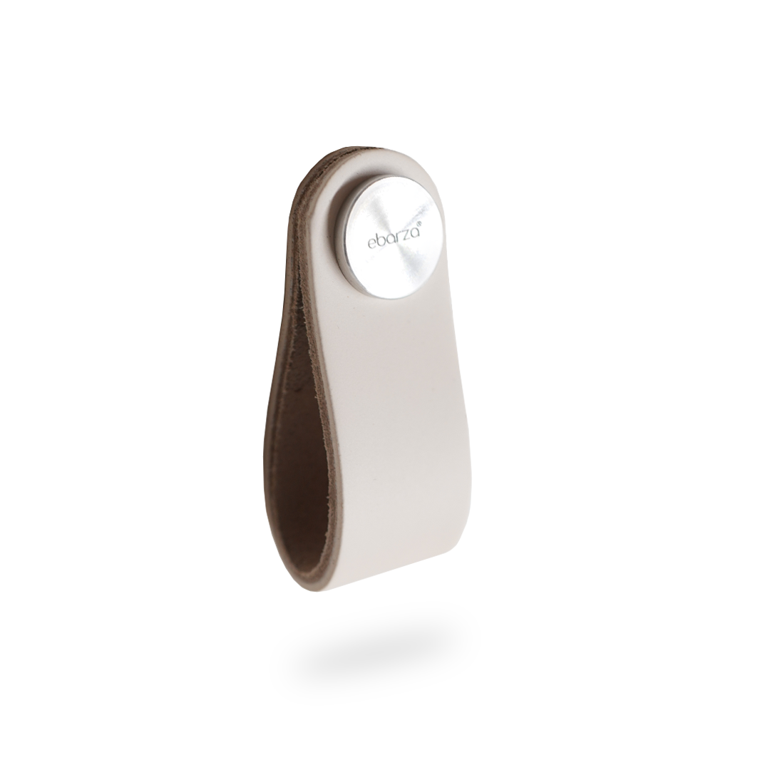 Cowhide Layer & SS Button Knob - 588-Knob-5 -  Door Handles - ebarza Furniture UAE | Shop Modern Furniture in Abu Dhabi & Dubai - مفروشات ايبازرا في الامارات | تسوق اثاث عصري وديكورات مميزة في دبي وابوظبي