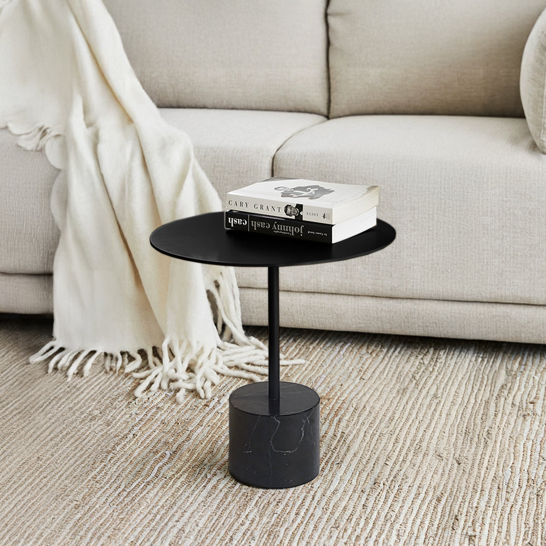 Pre-order 65 Days Delivery Espoo Marble Side Table Ct8684-44-Bk -  Side Tables - ebarza Furniture UAE | Shop Modern Furniture in Abu Dhabi & Dubai - مفروشات ايبازرا في الامارات | تسوق اثاث عصري وديكورات مميزة في دبي وابوظبي