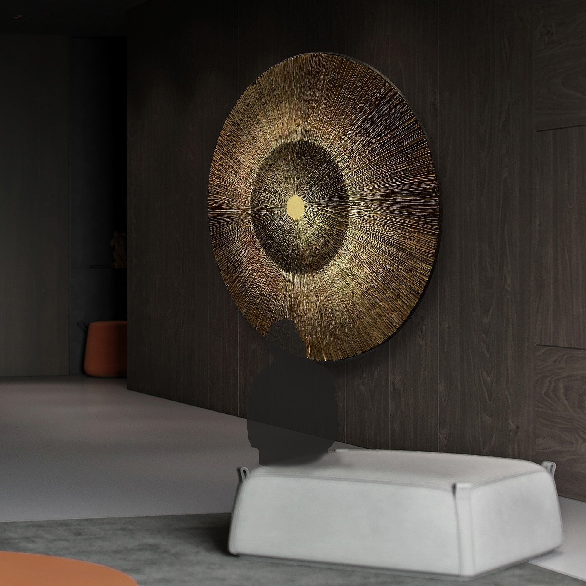 Handmade Paper Artwork Painting 120 Cm Diameter PCA-004 -  Paintings - ebarza Furniture UAE | Shop Modern Furniture in Abu Dhabi & Dubai - مفروشات ايبازرا في الامارات | تسوق اثاث عصري وديكورات مميزة في دبي وابوظبي